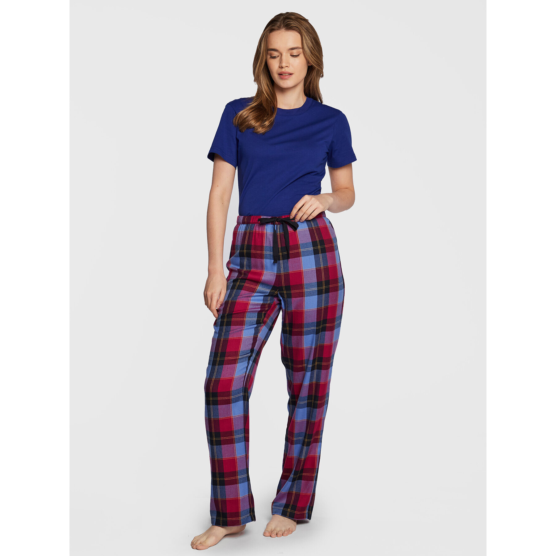 Tommy Hilfiger Pantaloni pijama UW0UW03960 Vișiniu Regular Fit - Pled.ro