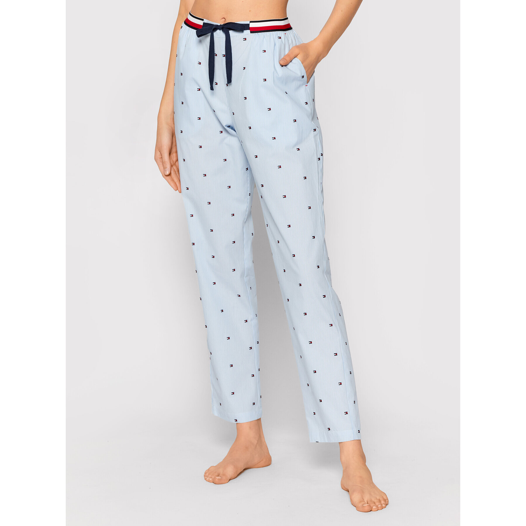 Tommy Hilfiger Pantaloni pijama Woven UW0UW02840 Albastru Regular Fit - Pled.ro