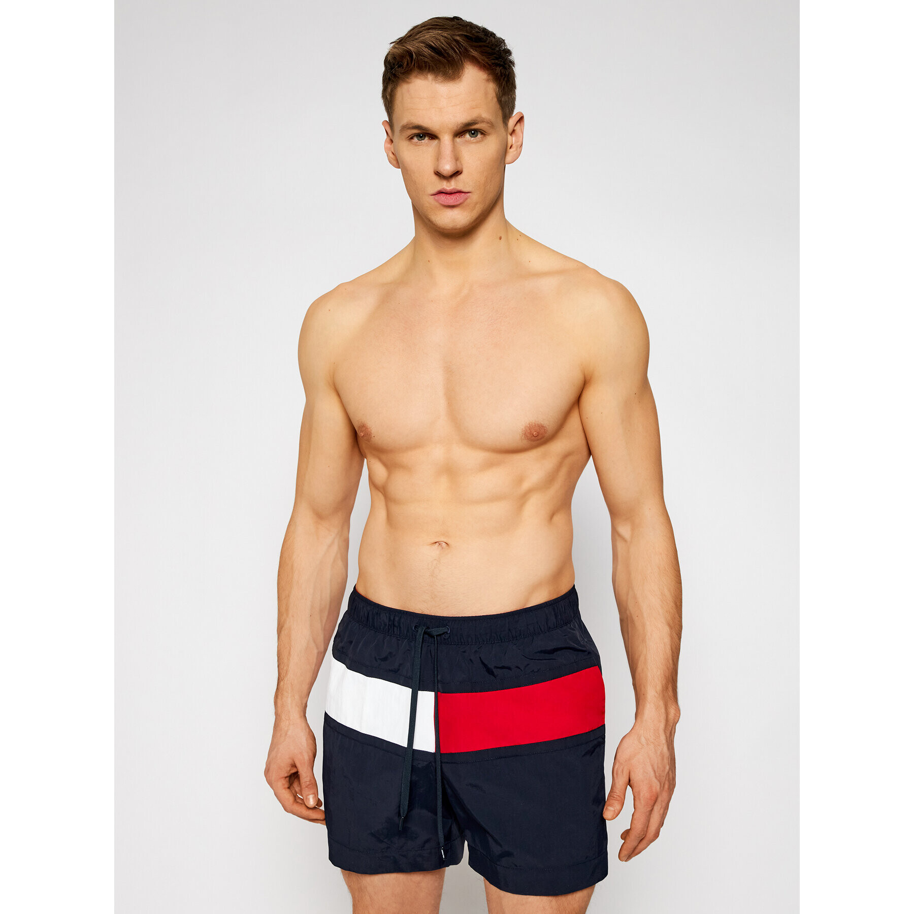 Tommy Hilfiger Pantaloni scurți pentru înot Medium Drawstring UM0UM02055 Bleumarin Regular Fit - Pled.ro