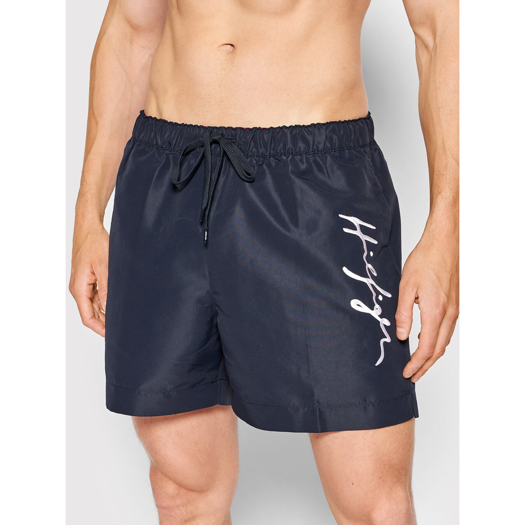 Tommy Hilfiger Pantaloni scurți pentru înot Medium Drawstring UM0UM02299 Bleumarin Regular Fit - Pled.ro