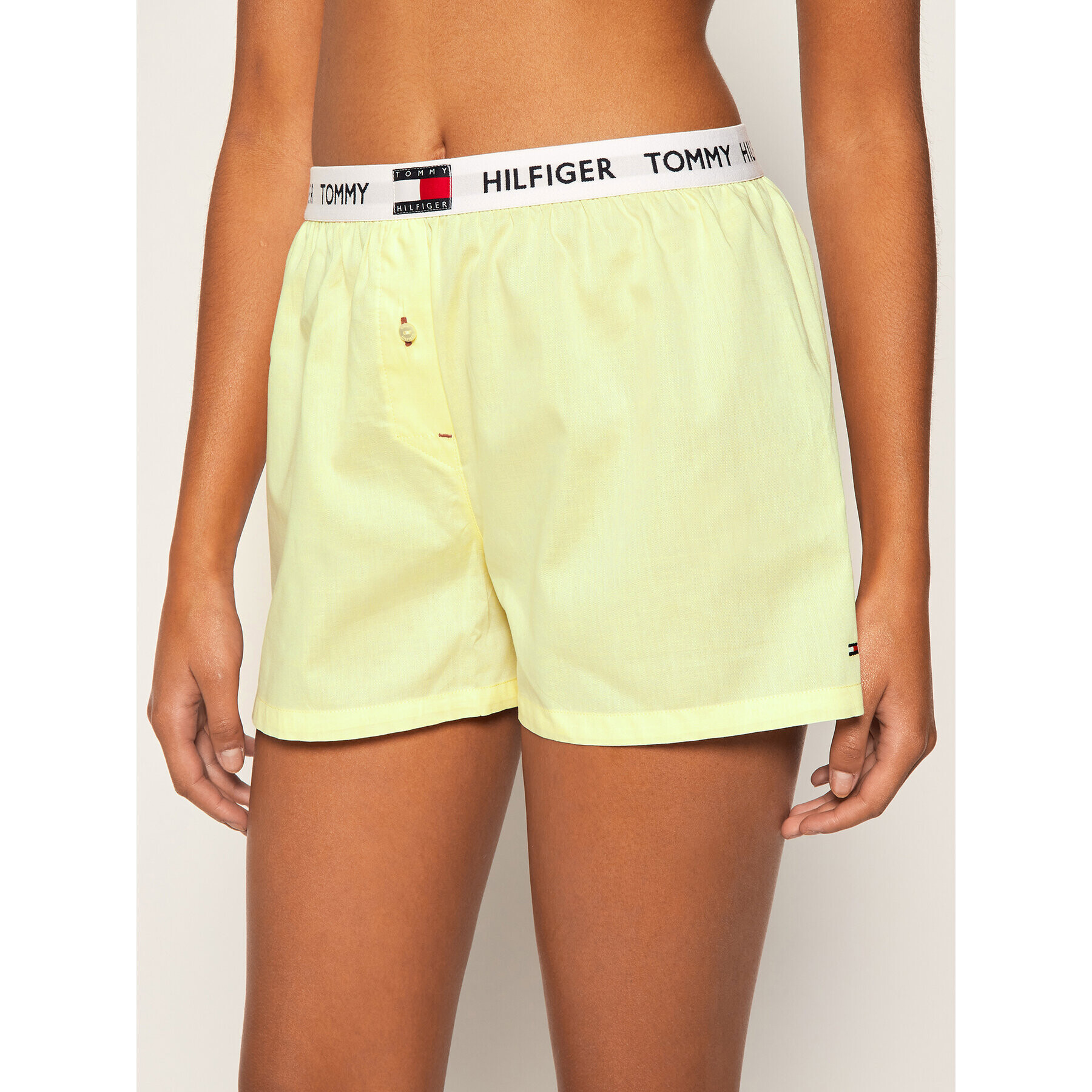 Tommy Hilfiger Pantaloni scurți pijama Woven UW0UW02284 Galben - Pled.ro