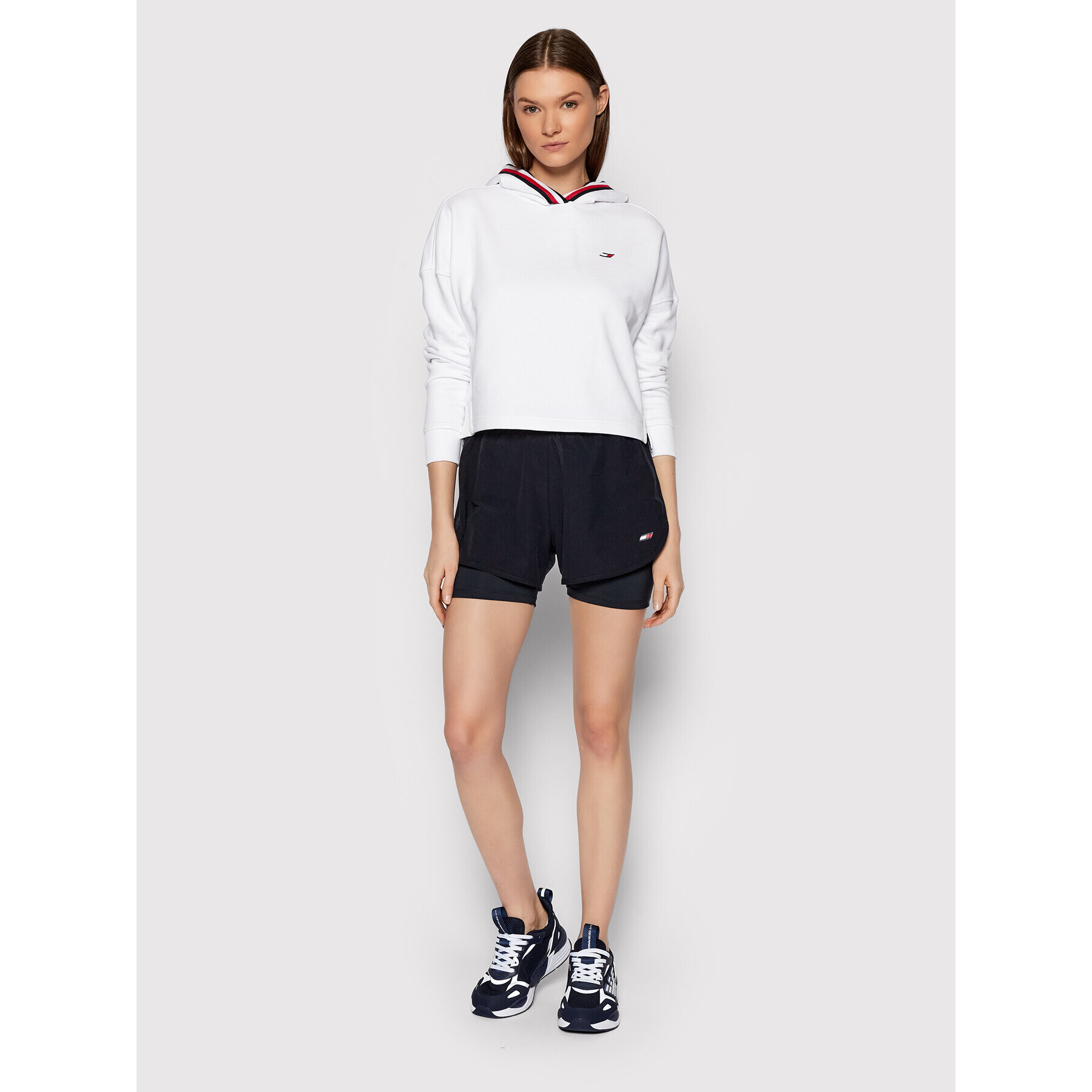 Tommy Hilfiger Pantaloni scurți sport Performance 2-In-1 S10S101148 Bleumarin Regular Fit - Pled.ro