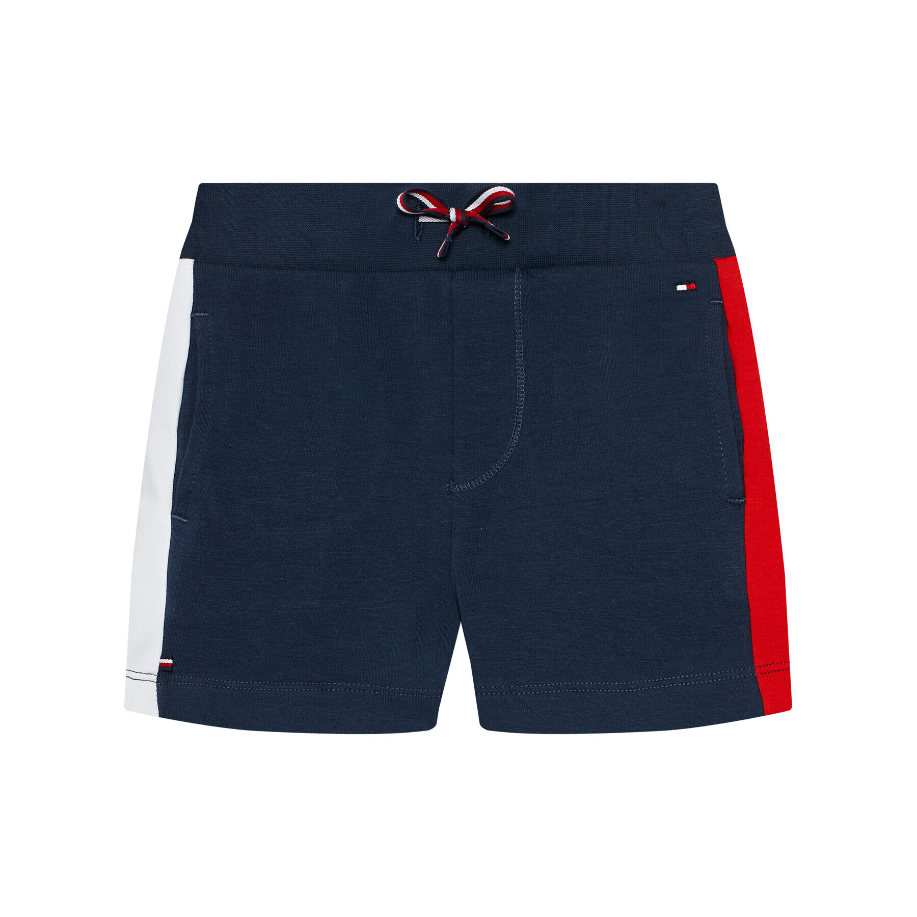 Tommy Hilfiger Pantaloni scurți sport Sidestripe KN0KN01291 Bleumarin Regular Fit - Pled.ro