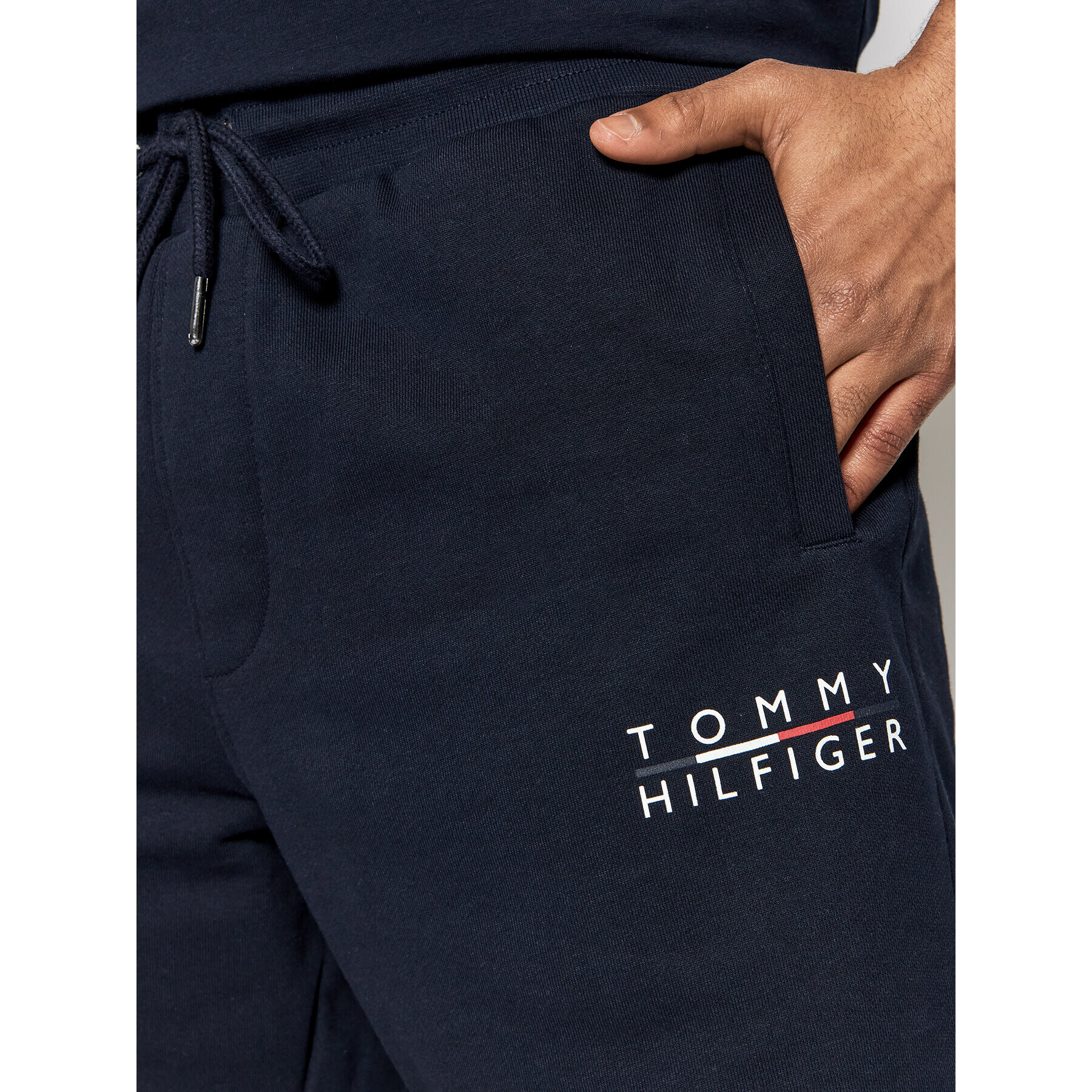 Tommy Hilfiger Pantaloni scurți sport Square Logo MW0MW24152 Bleumarin Regular Fit - Pled.ro