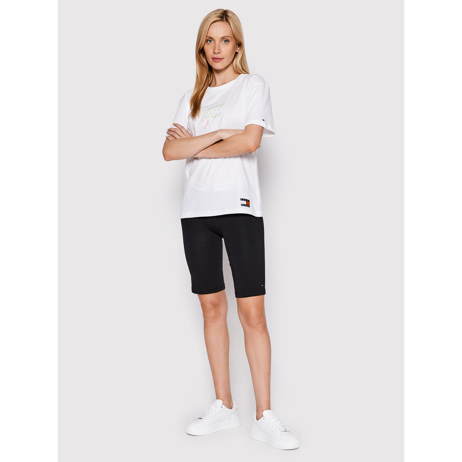 Tommy Hilfiger Pantaloni scurți sport UW0UW03612 Negru Slim Fit - Pled.ro