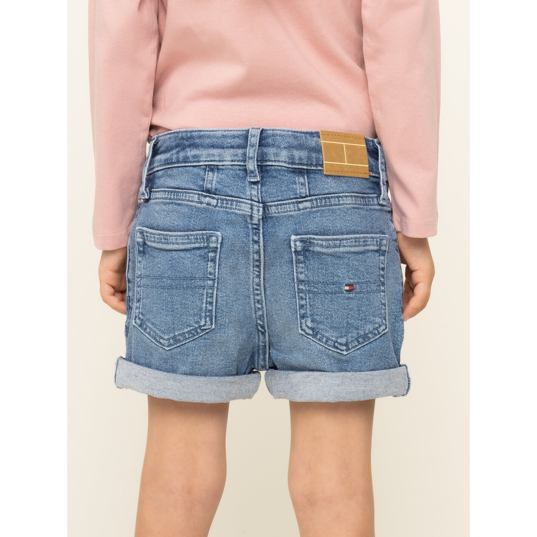 Tommy Hilfiger Pantaloni scurți de blugi High Rise Shorts Pilblst S KG0KG04710 Albastru Regular Fit - Pled.ro