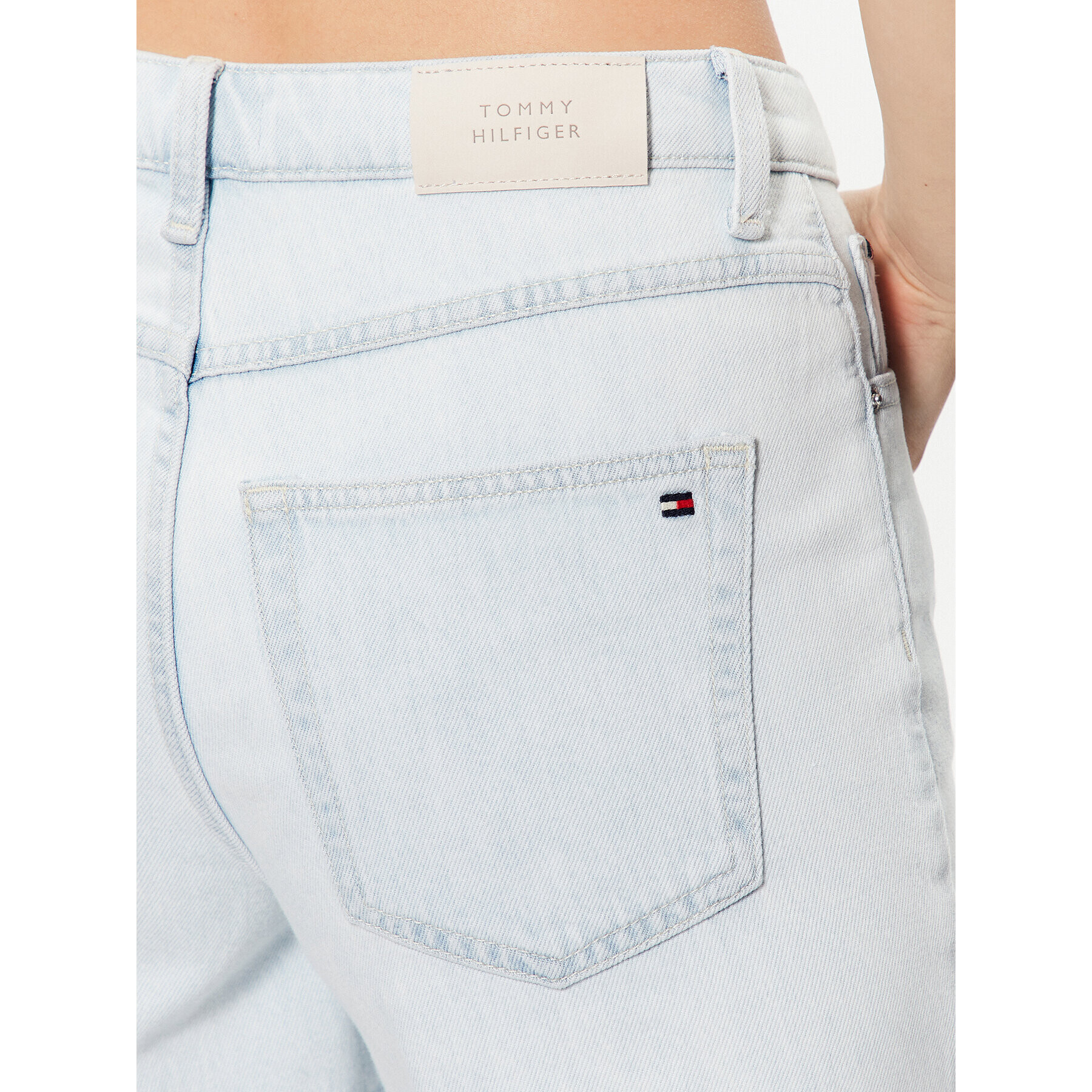 Tommy Hilfiger Pantaloni scurți de blugi WW0WW38260 Albastru Straight Fit - Pled.ro