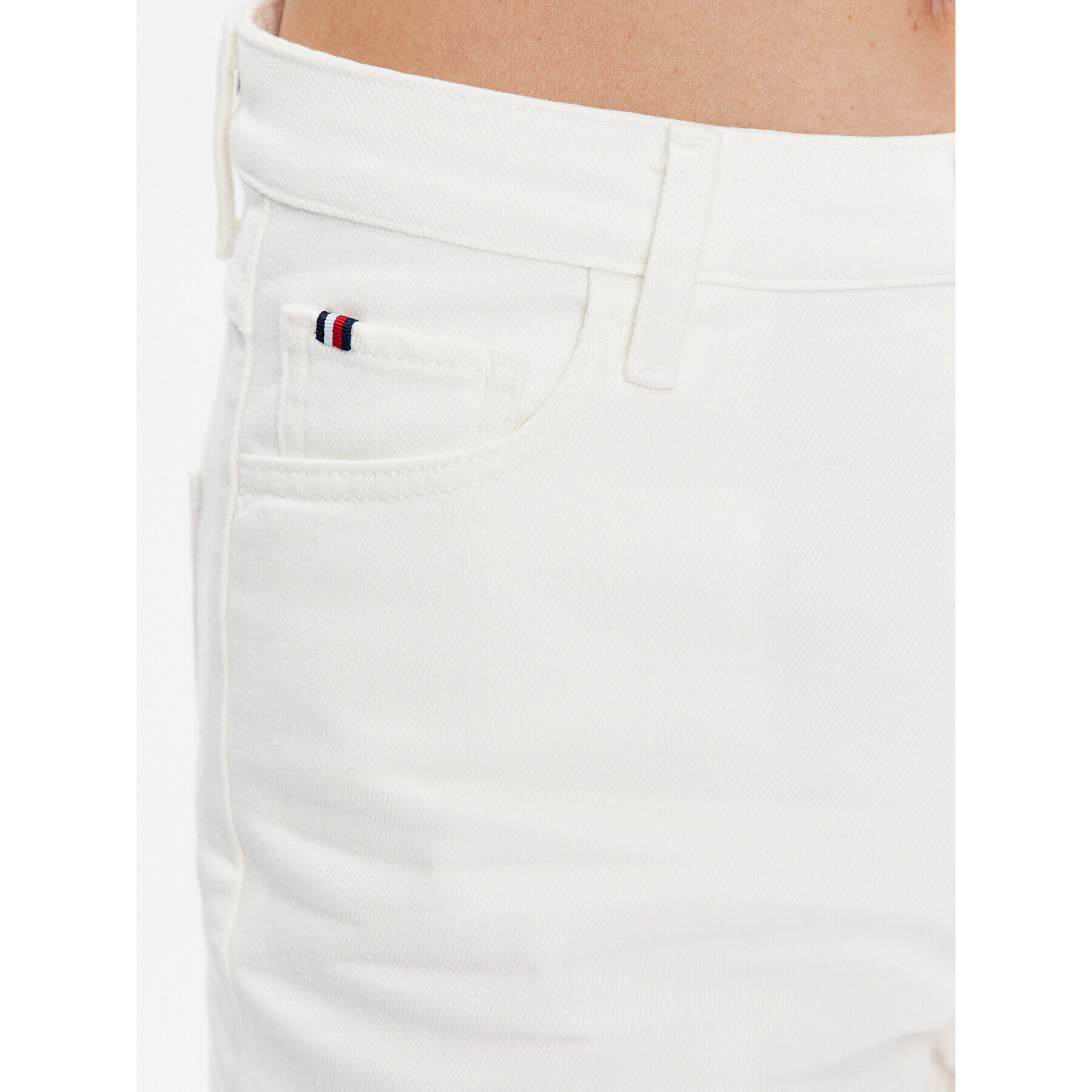 Tommy Hilfiger Pantaloni scurți de blugi WW0WW40211 Alb Regular Fit - Pled.ro