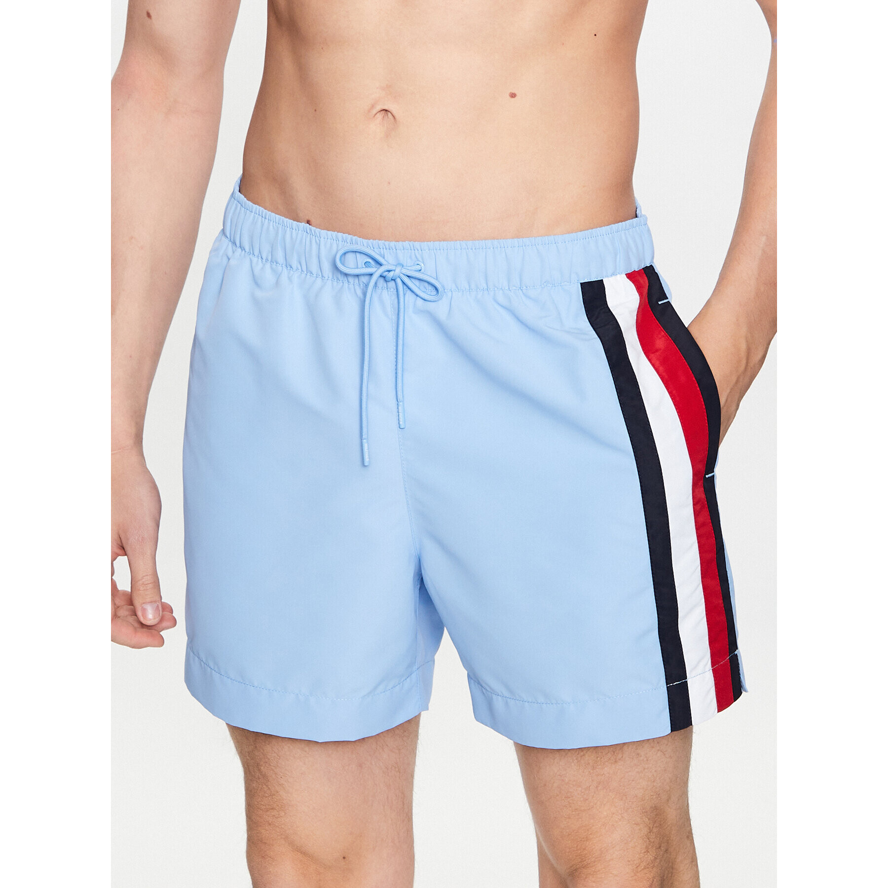 Tommy Hilfiger Pantaloni scurți de plajă Medium Drawstring UM0UM02857 Albastru Regular Fit - Pled.ro