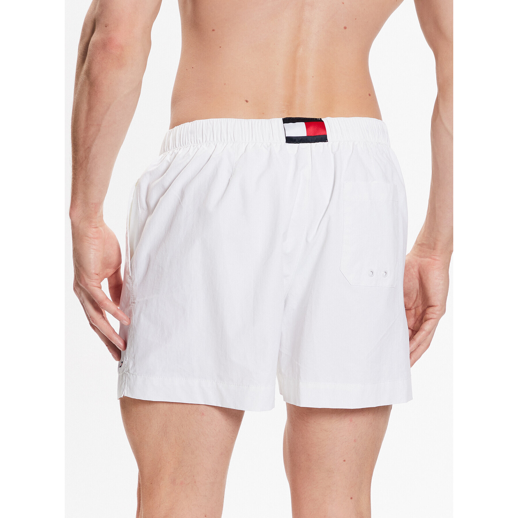 Tommy Hilfiger Pantaloni scurți pentru înot Essential UM0UM02793 Alb Regular Fit - Pled.ro