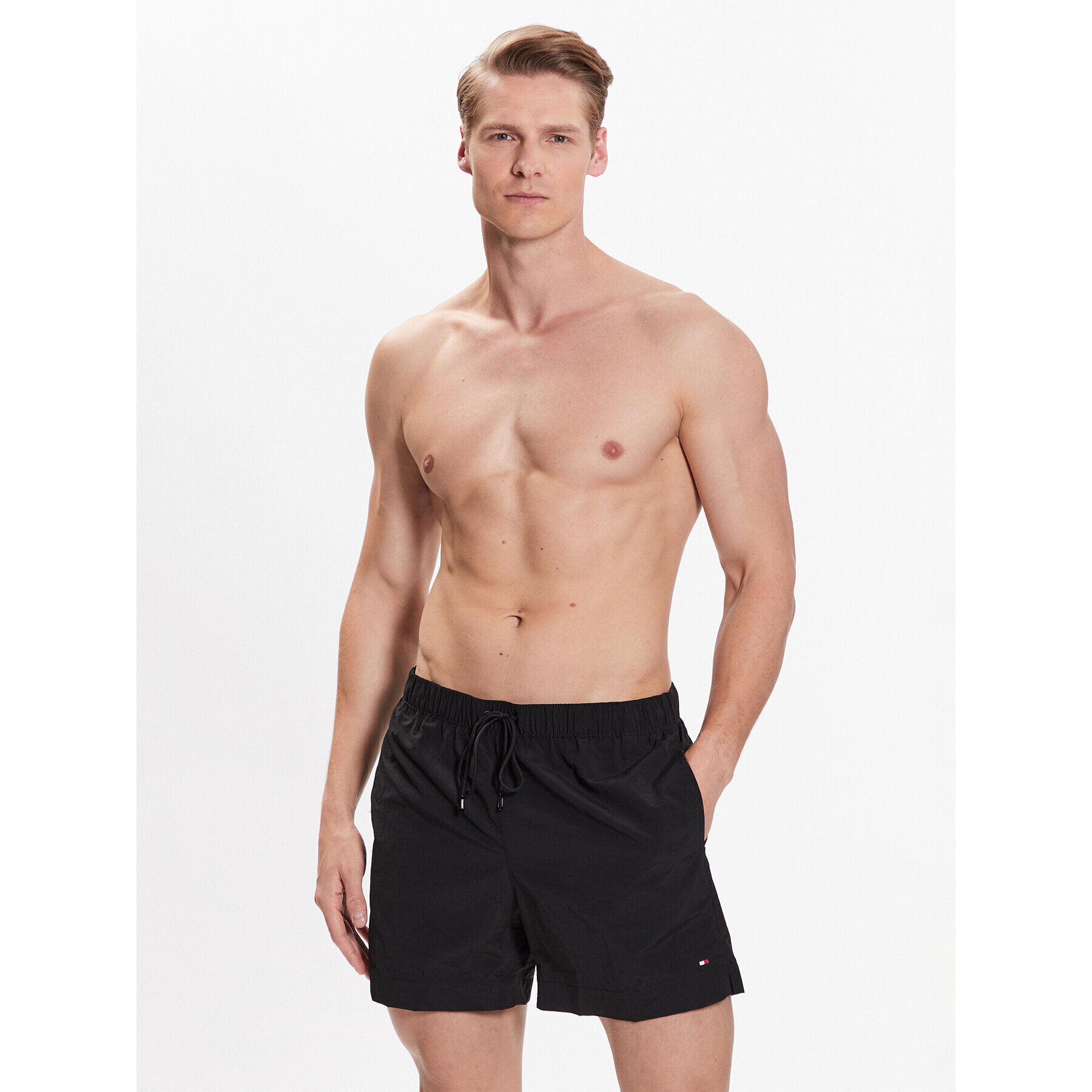 Tommy Hilfiger Pantaloni scurți pentru înot Essential UM0UM02793 Negru Regular Fit - Pled.ro