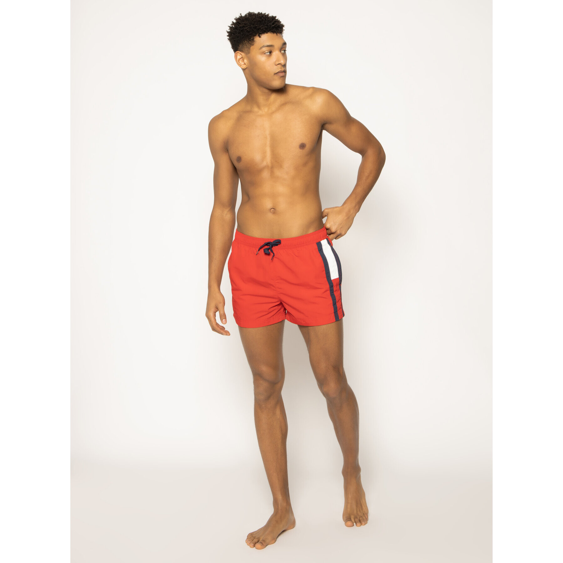 Tommy Hilfiger Pantaloni scurți pentru înot Short Drawstring UM0UM01698 Roșu Regular Fit - Pled.ro