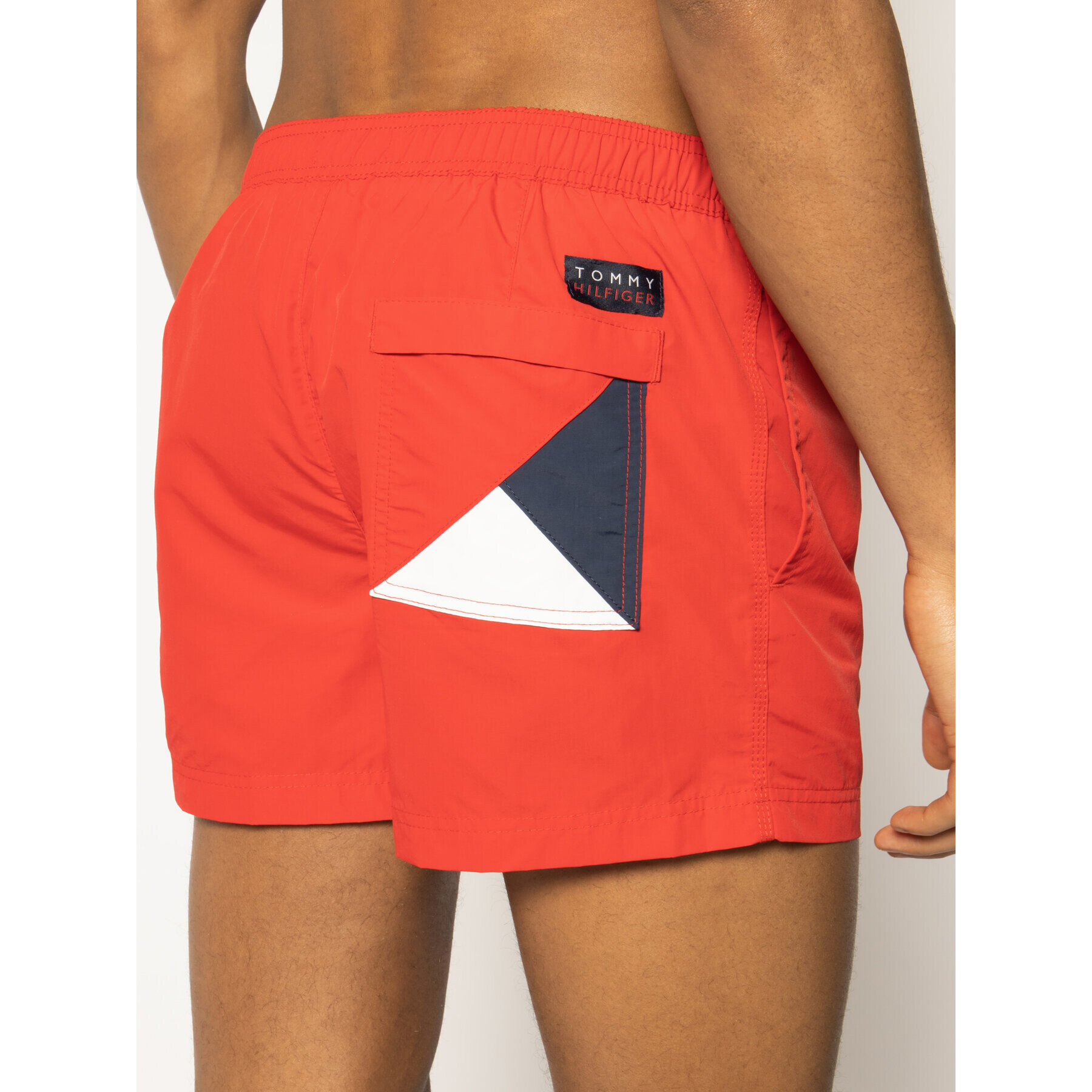 Tommy Hilfiger Pantaloni scurți pentru înot Short Drawstring UM0UM01698 Roșu Regular Fit - Pled.ro