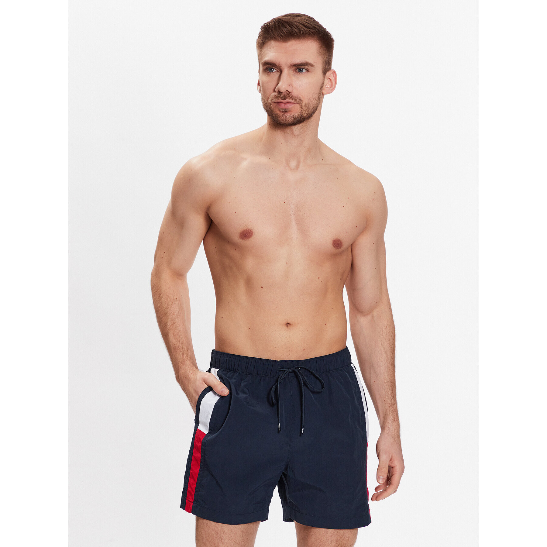 Tommy Hilfiger Pantaloni scurți pentru înot UM0UM02730 Bleumarin Slim Fit - Pled.ro