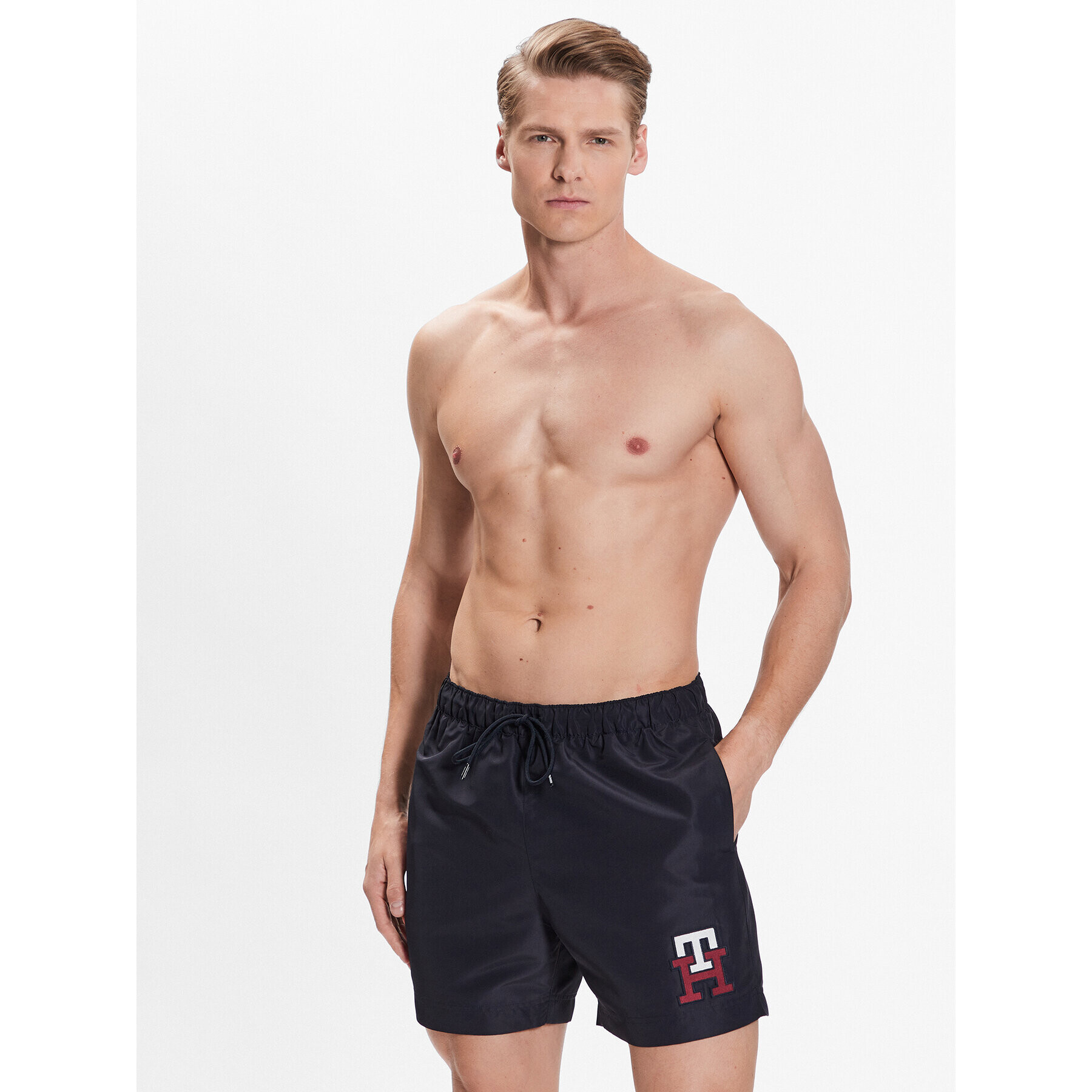 Tommy Hilfiger Pantaloni scurți pentru înot UM0UM02732 Bleumarin Slim Fit - Pled.ro