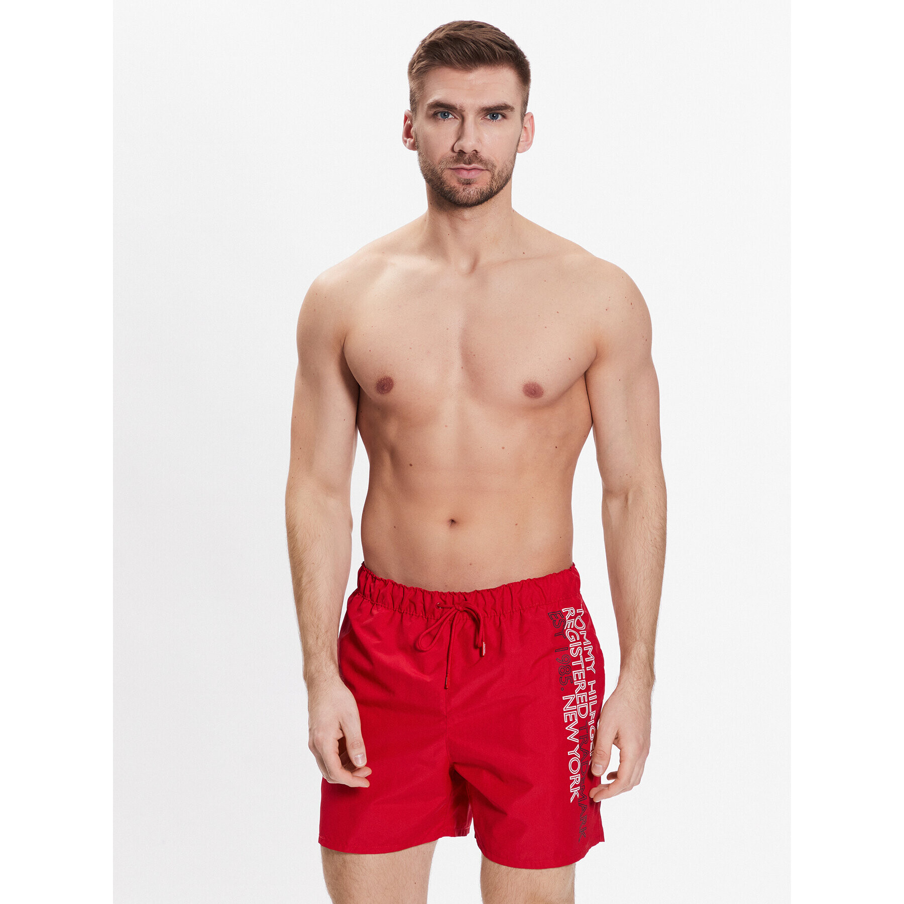 Tommy Hilfiger Pantaloni scurți pentru înot UM0UM02742 Roșu Regular Fit - Pled.ro