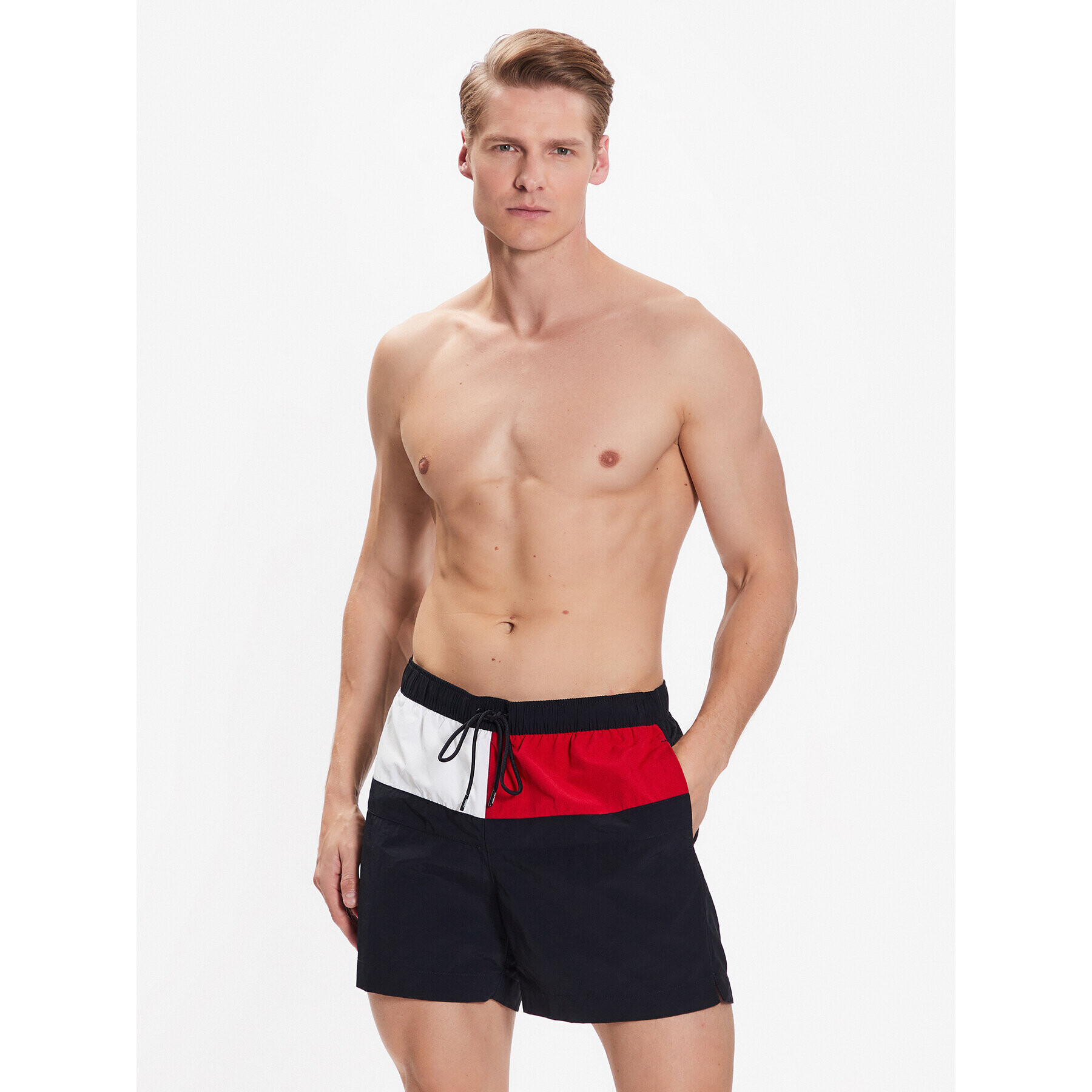 Tommy Hilfiger Pantaloni scurți pentru înot UM0UM02744 Bleumarin Regular Fit - Pled.ro