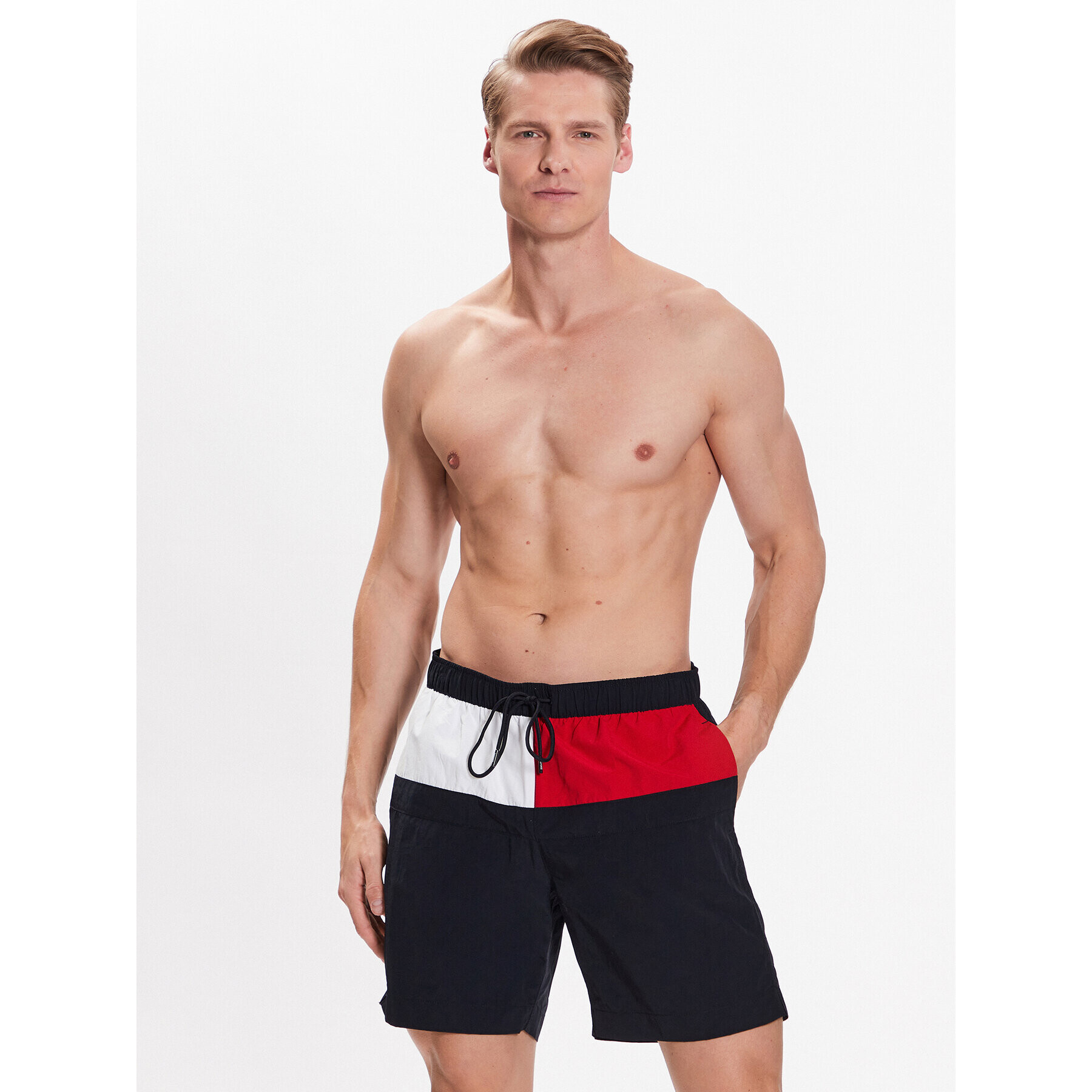 Tommy Hilfiger Pantaloni scurți pentru înot UM0UM02745 Bleumarin Regular Fit - Pled.ro