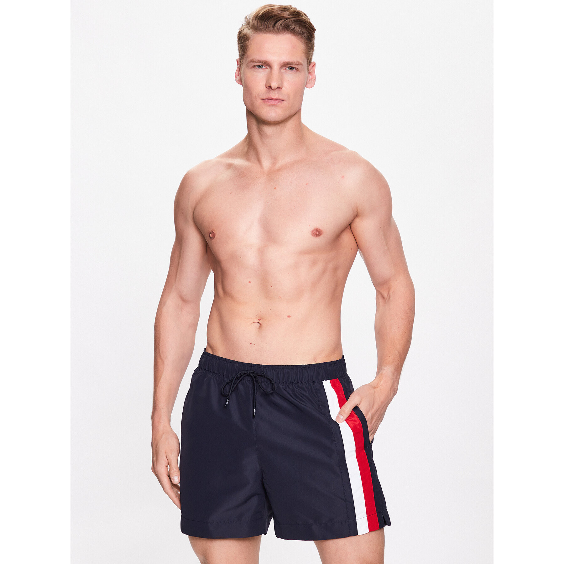 Tommy Hilfiger Pantaloni scurți pentru înot UM0UM02857 Bleumarin Regular Fit - Pled.ro