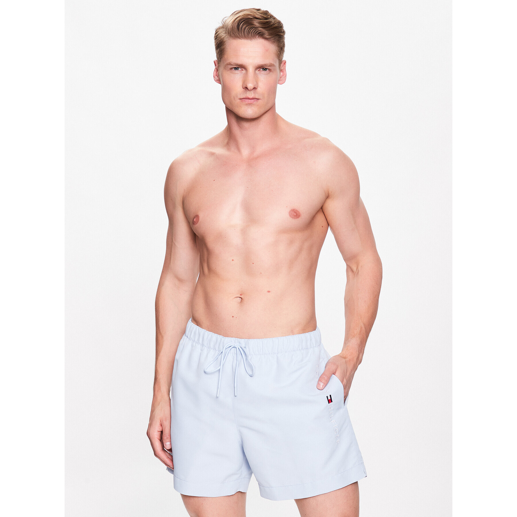 Tommy Hilfiger Pantaloni scurți pentru înot UM0UM02885 Albastru Regular Fit - Pled.ro