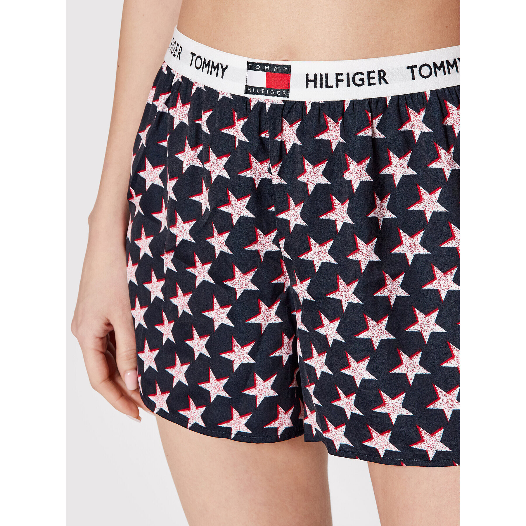 Tommy Hilfiger Pantaloni scurți pijama UW0UW03611 Bleumarin Relaxed Fit - Pled.ro