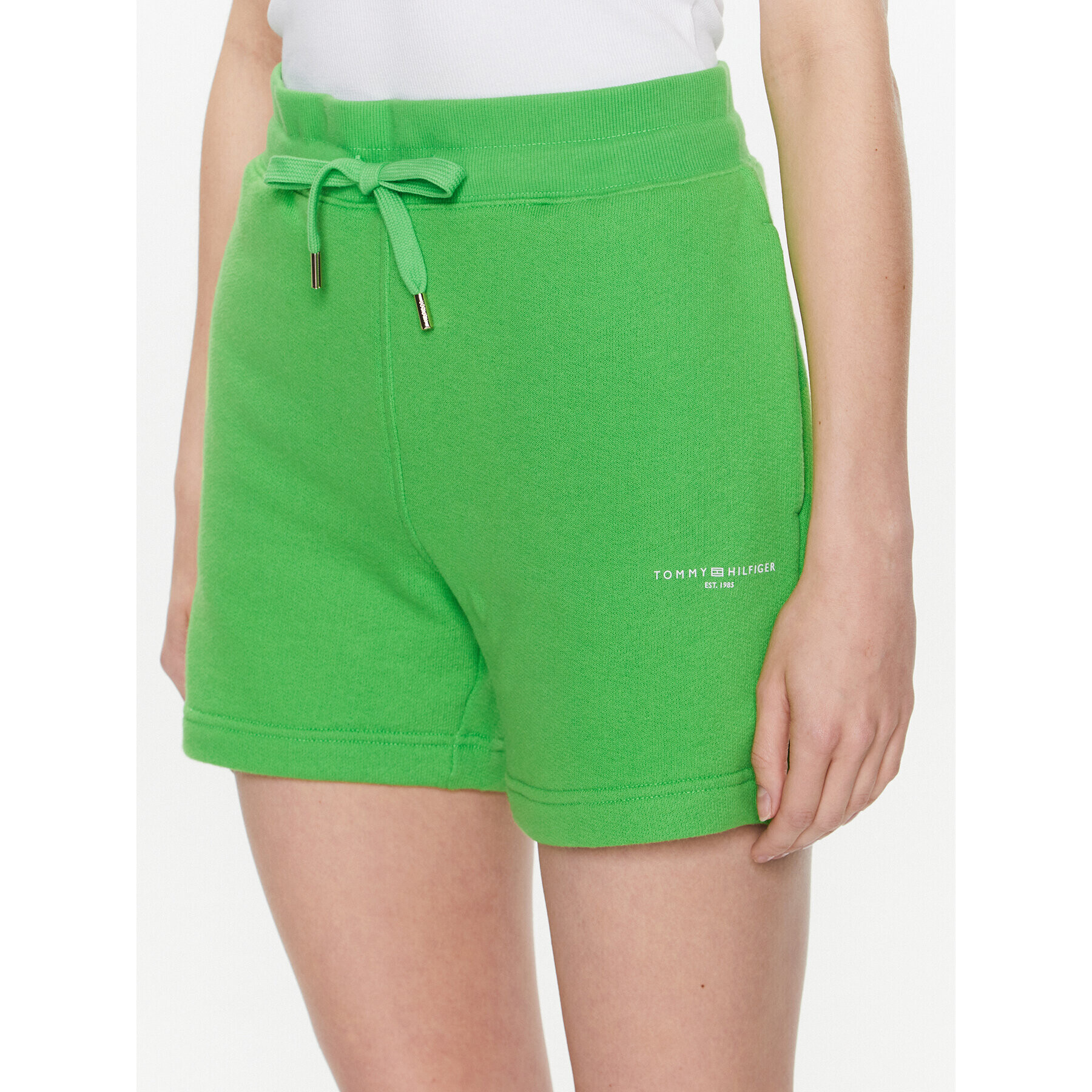 Tommy Hilfiger Pantaloni scurți sport 1985 WW0WW38348 Verde Relaxed Fit - Pled.ro