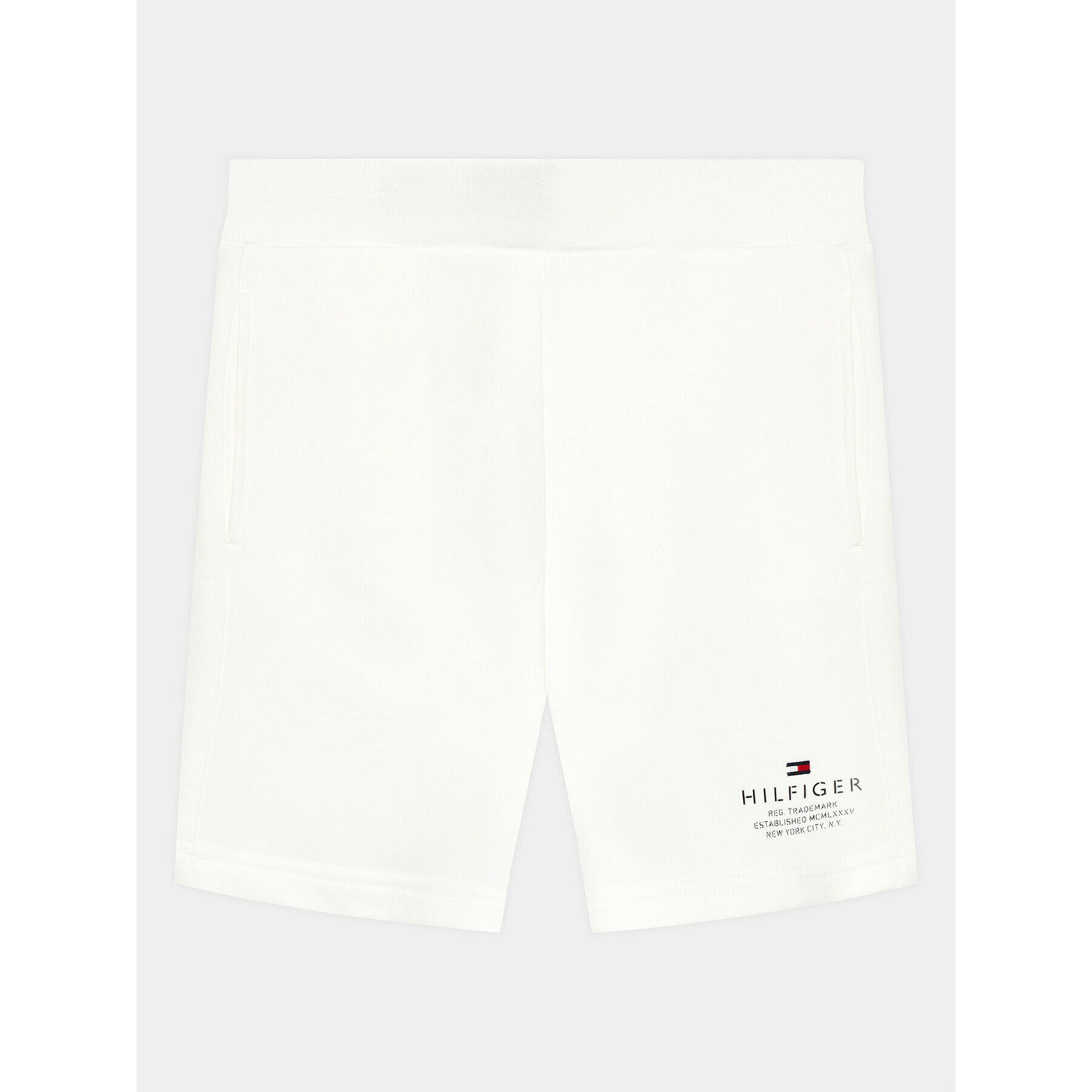 Tommy Hilfiger Pantaloni scurți sport KB0KB08115 D Alb Regular Fit - Pled.ro