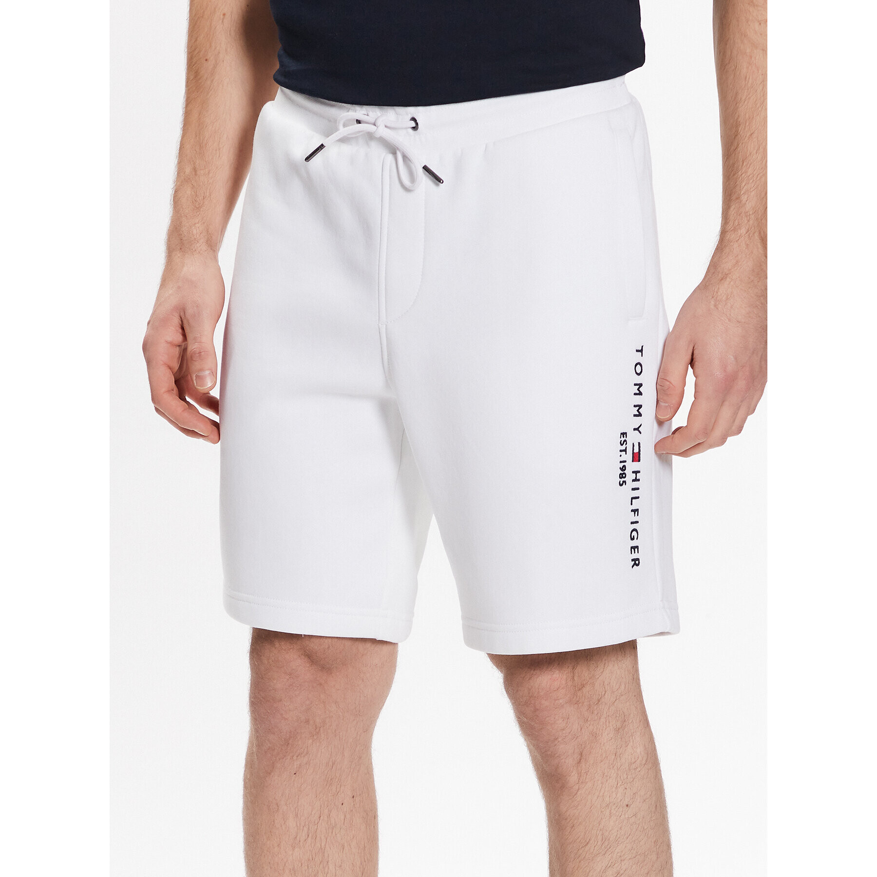 Tommy Hilfiger Pantaloni scurți sport Logo MW0MW22198 Alb Regular Fit - Pled.ro