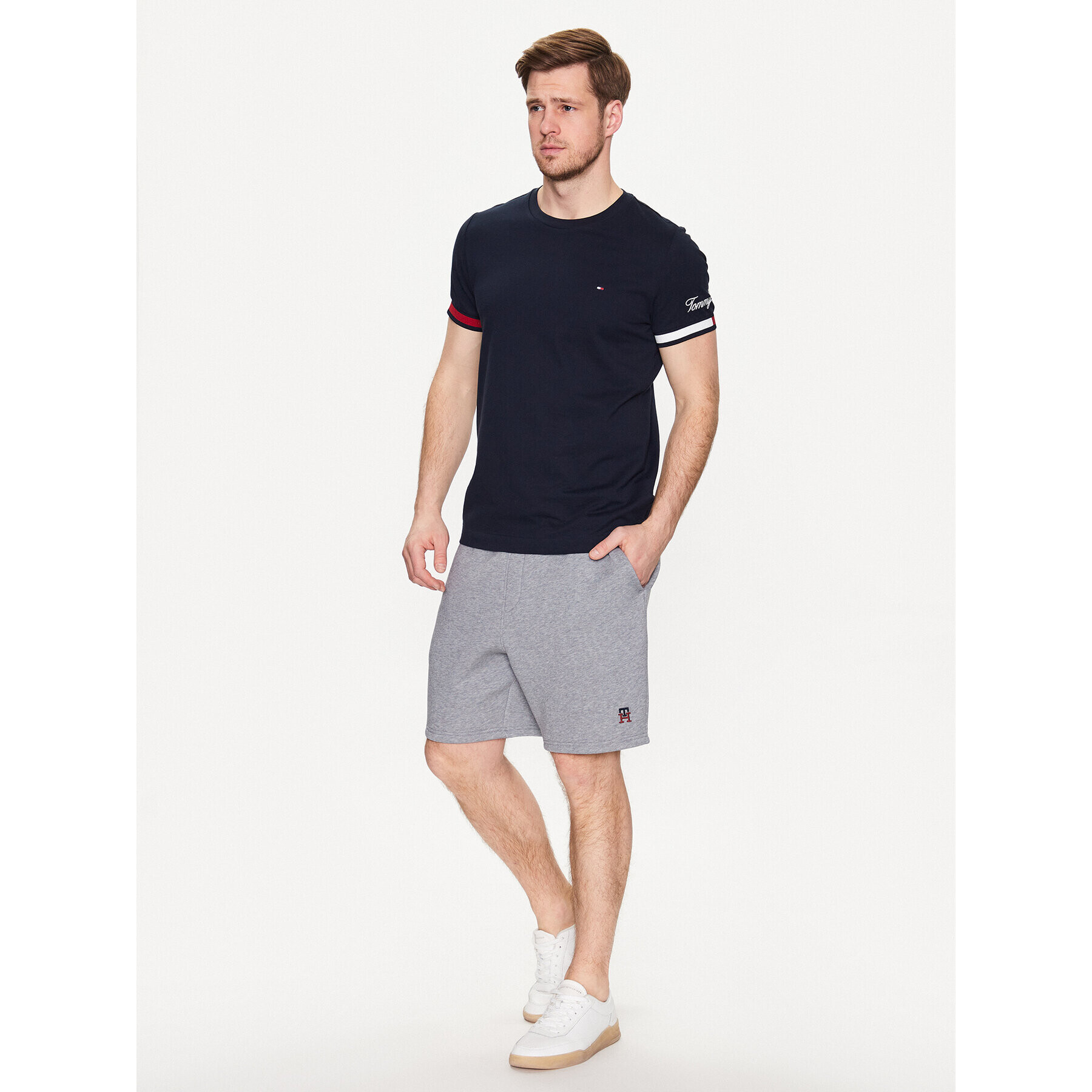 Tommy Hilfiger Pantaloni scurți sport MW0MW30032 Gri Regular Fit - Pled.ro