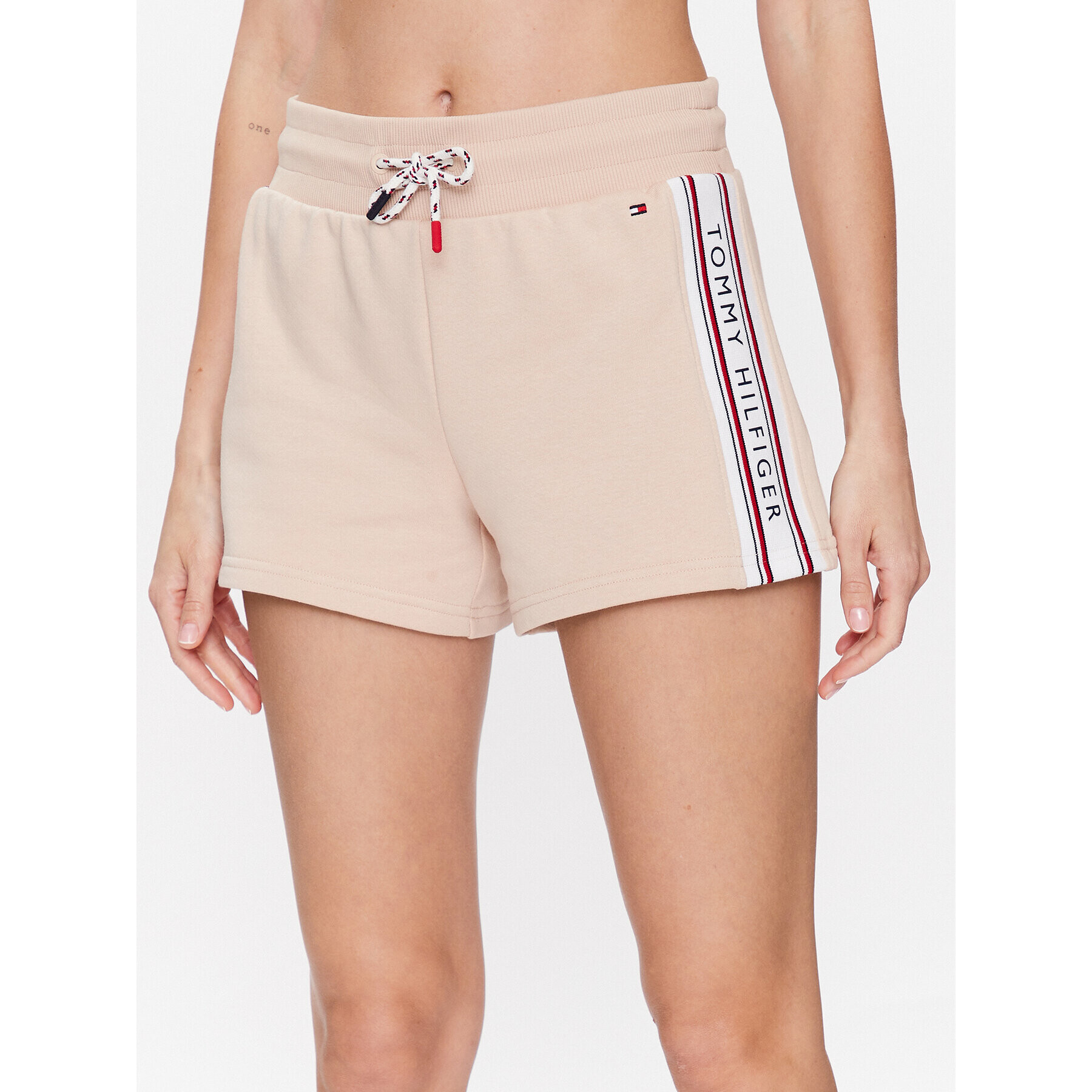 Tommy Hilfiger Pantaloni scurți sport UW0UW04437 Bej Regular Fit - Pled.ro