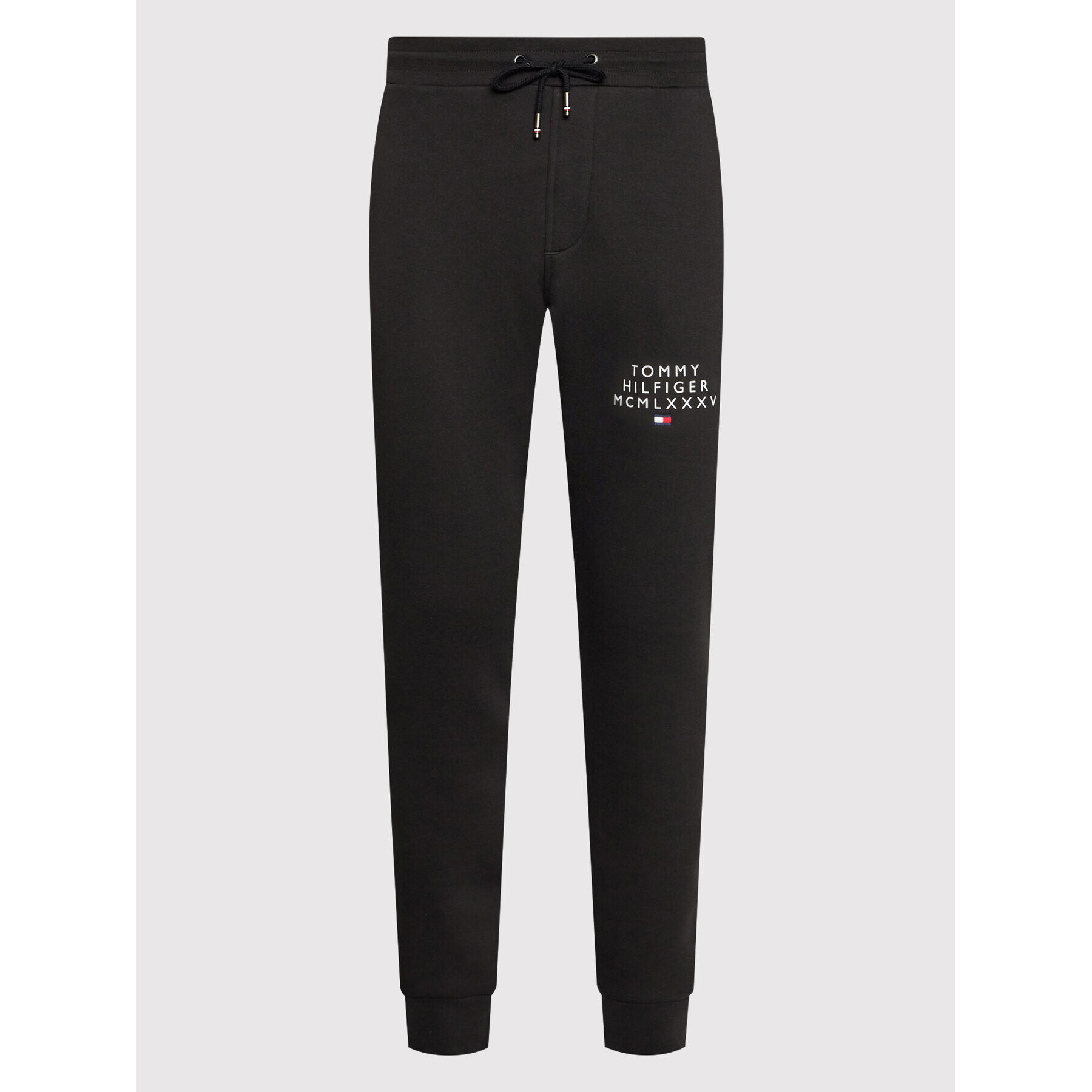 Tommy Hilfiger Pantaloni trening Centre Graphic MW0MW24539 Negru Regular Fit - Pled.ro