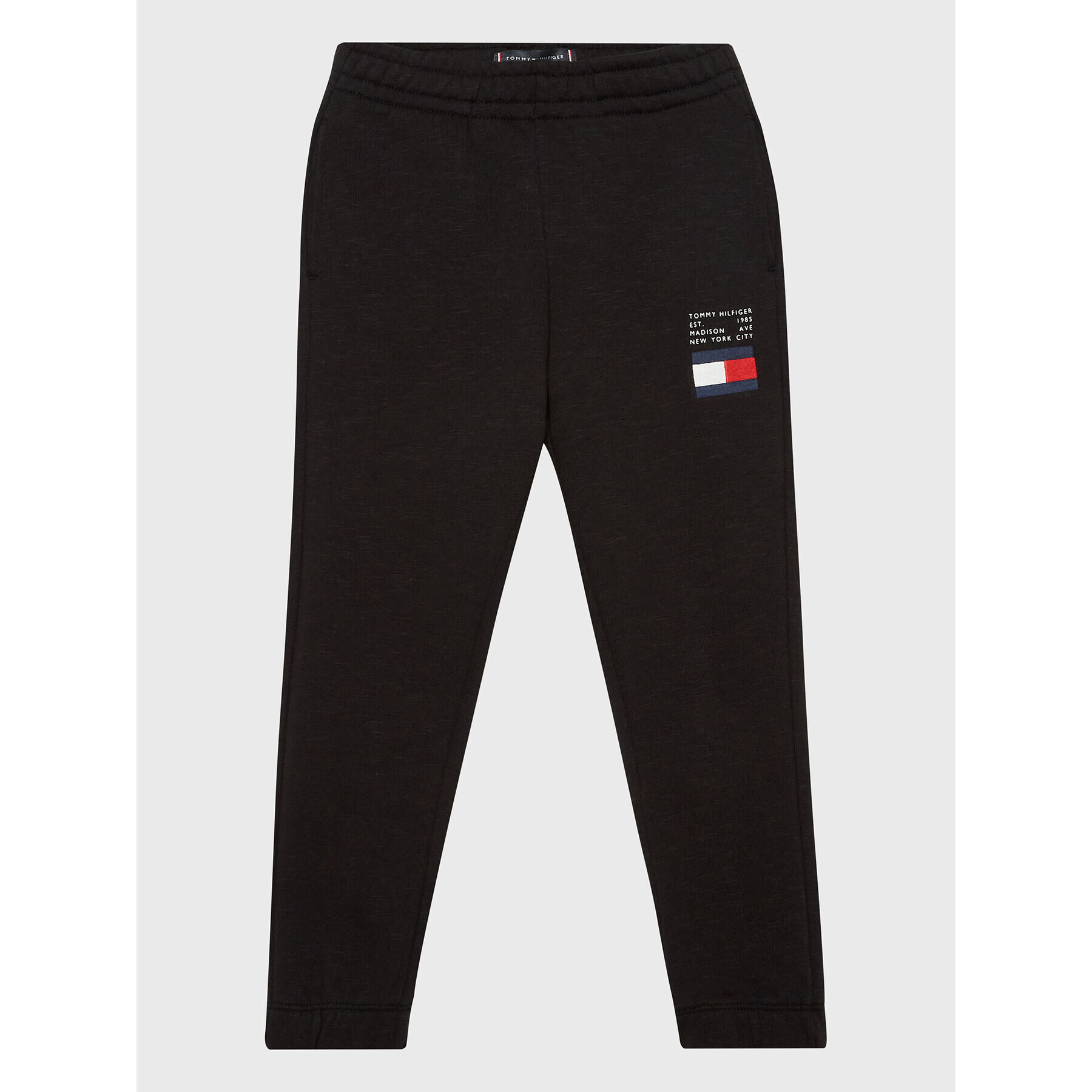 Tommy Hilfiger Pantaloni trening Flag KB0KB07978 D Negru Regular Fit - Pled.ro