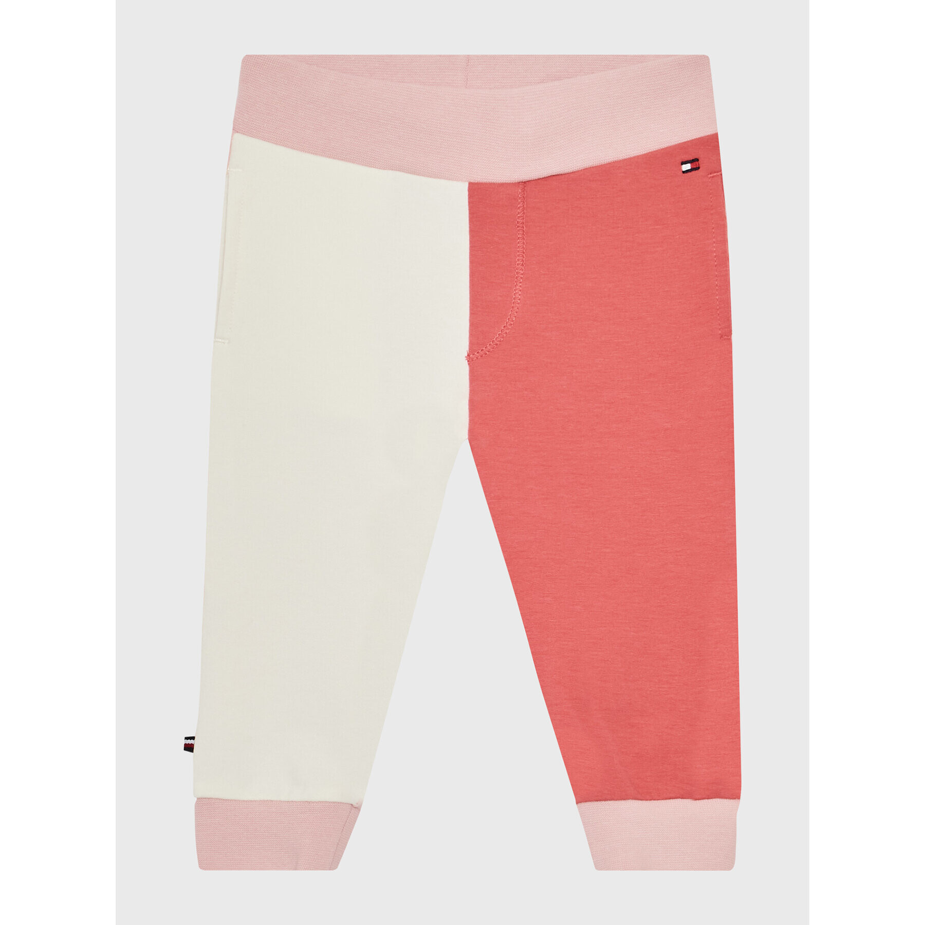 Tommy Hilfiger Pantaloni trening Logo Colorblock KN0KN01516 Roz Regular Fit - Pled.ro