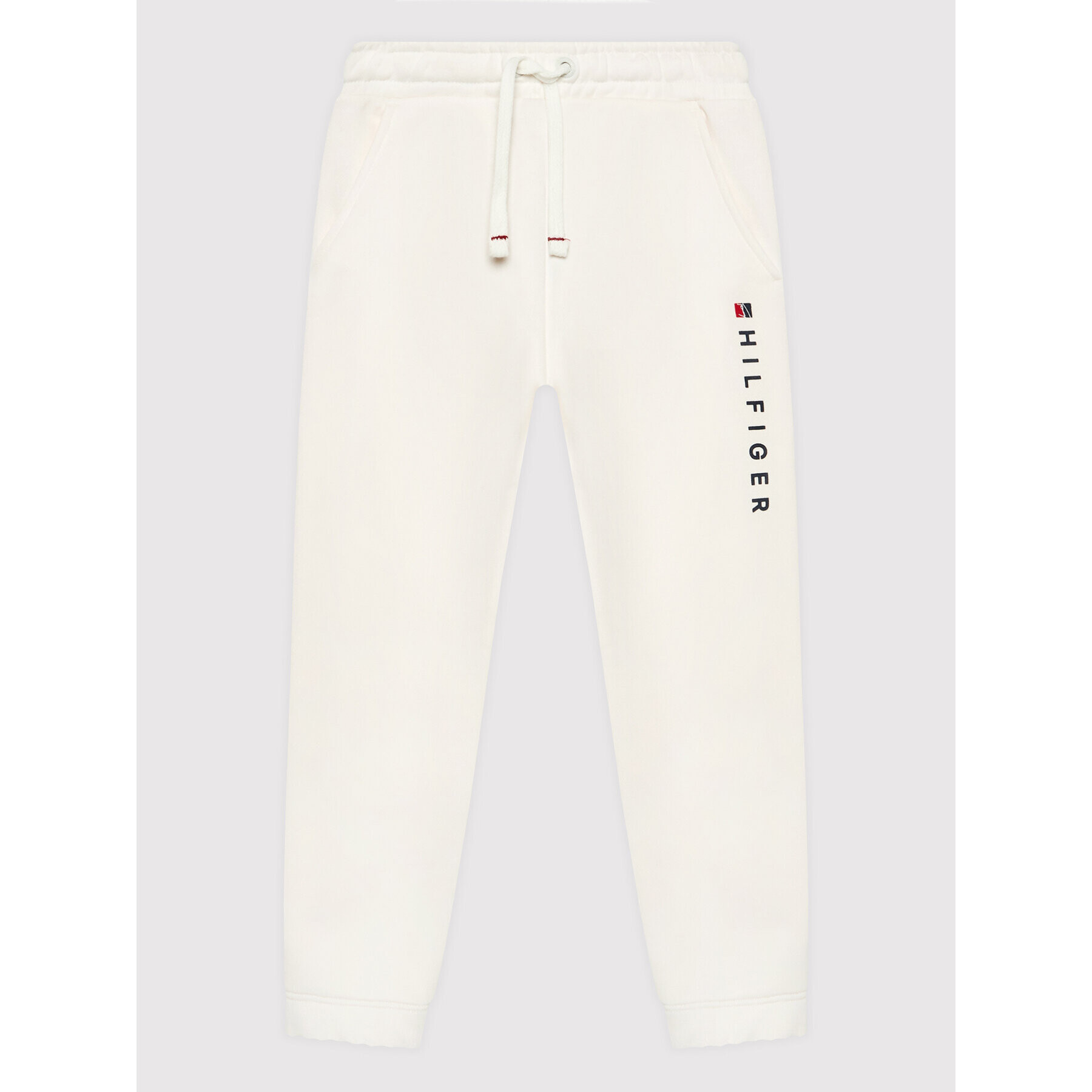 Tommy Hilfiger Pantaloni trening Logo KS0KS00251 Alb Regular Fit - Pled.ro