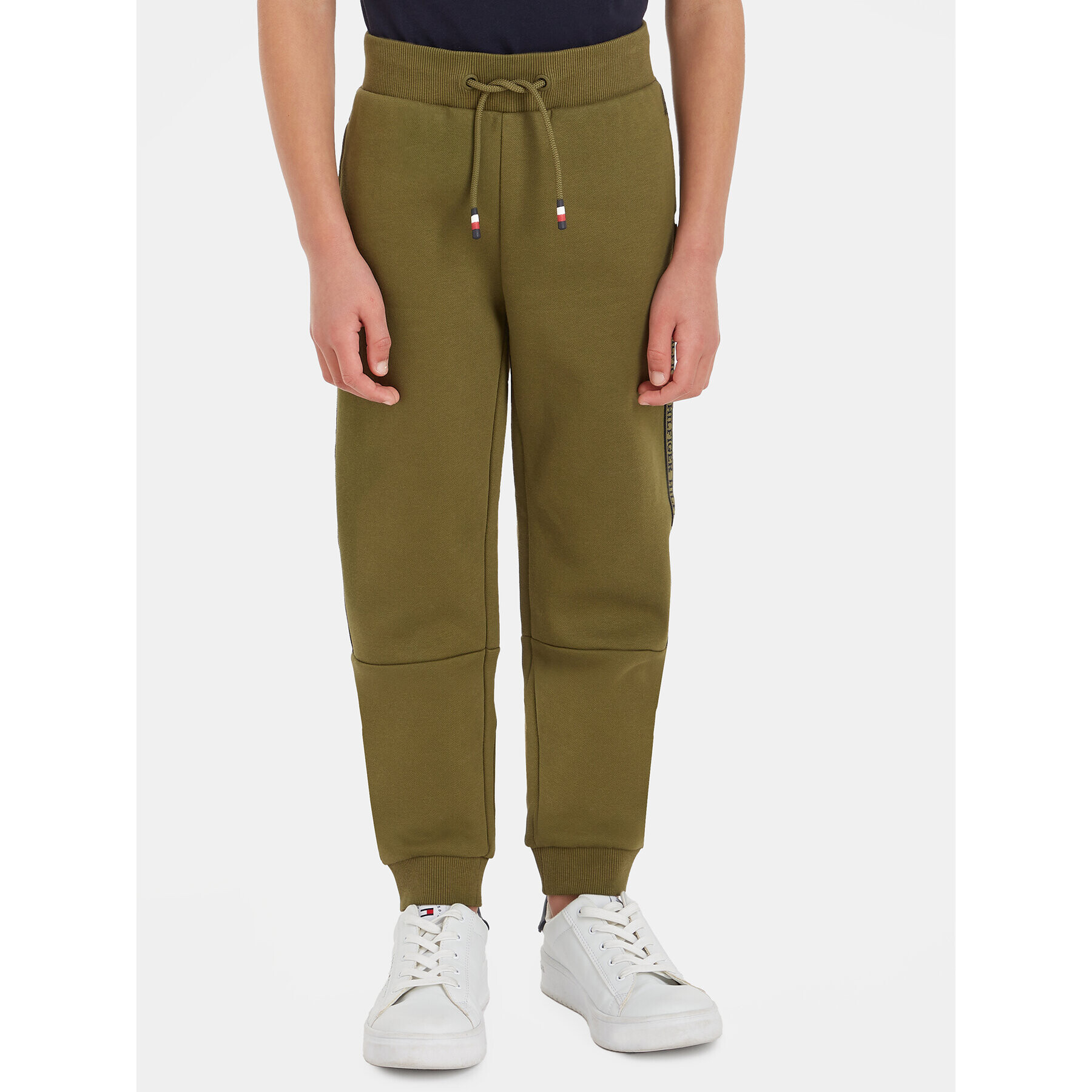 Tommy Hilfiger Pantaloni trening Tape KB0KB08476 Verde Regular Fit - Pled.ro