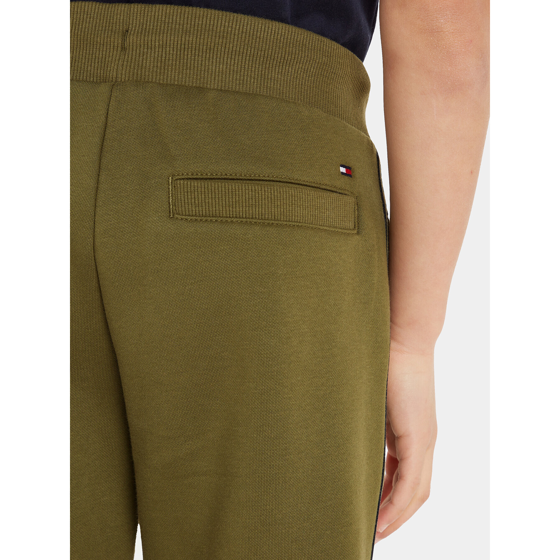 Tommy Hilfiger Pantaloni trening Tape KB0KB08476 Verde Regular Fit - Pled.ro