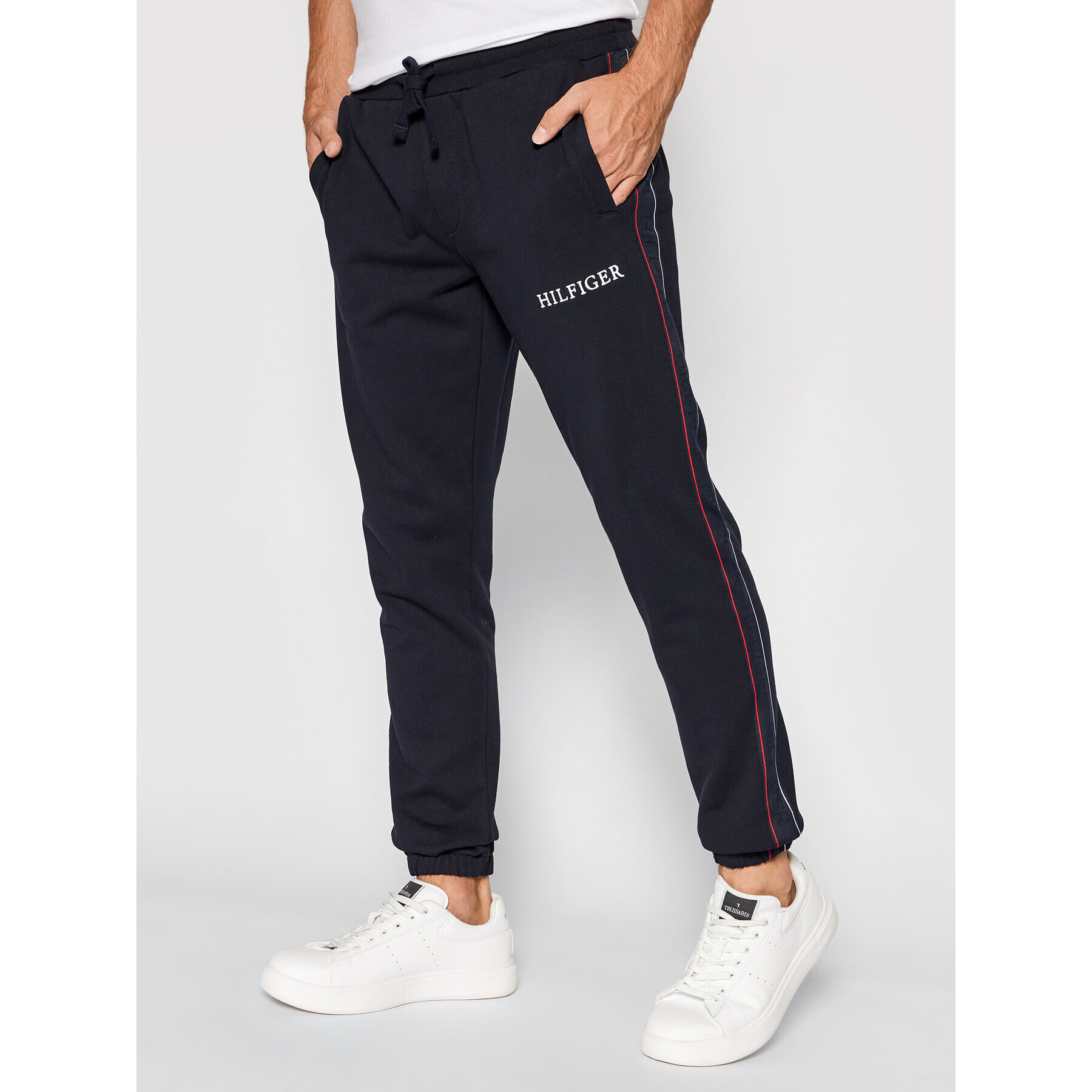 Tommy Hilfiger Pantaloni trening Taped MW0MW18722 Bleumarin Regular Fit - Pled.ro