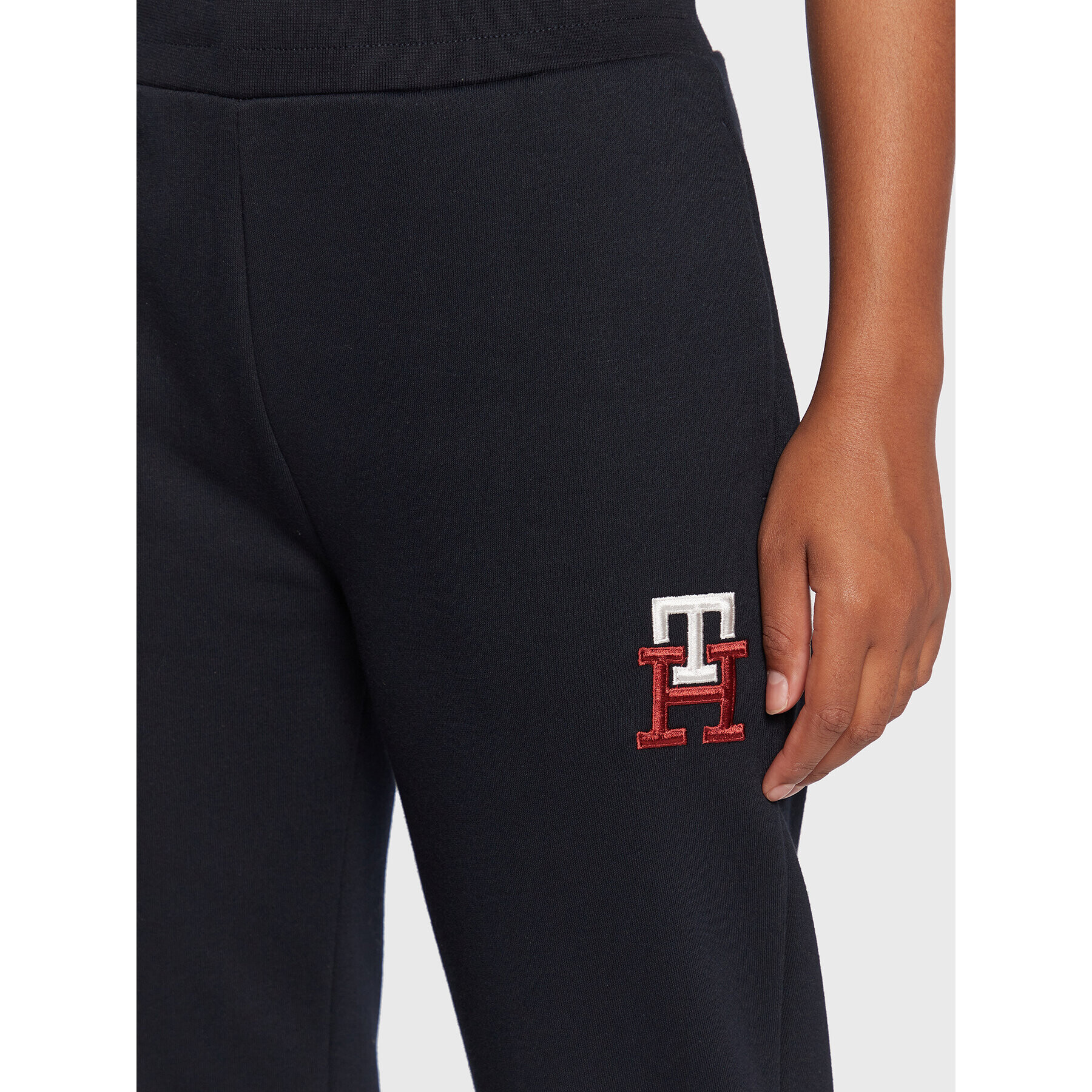 Tommy Hilfiger Pantaloni trening Tapered Monogram Emb WW0WW37435 Bleumarin Regular Fit - Pled.ro