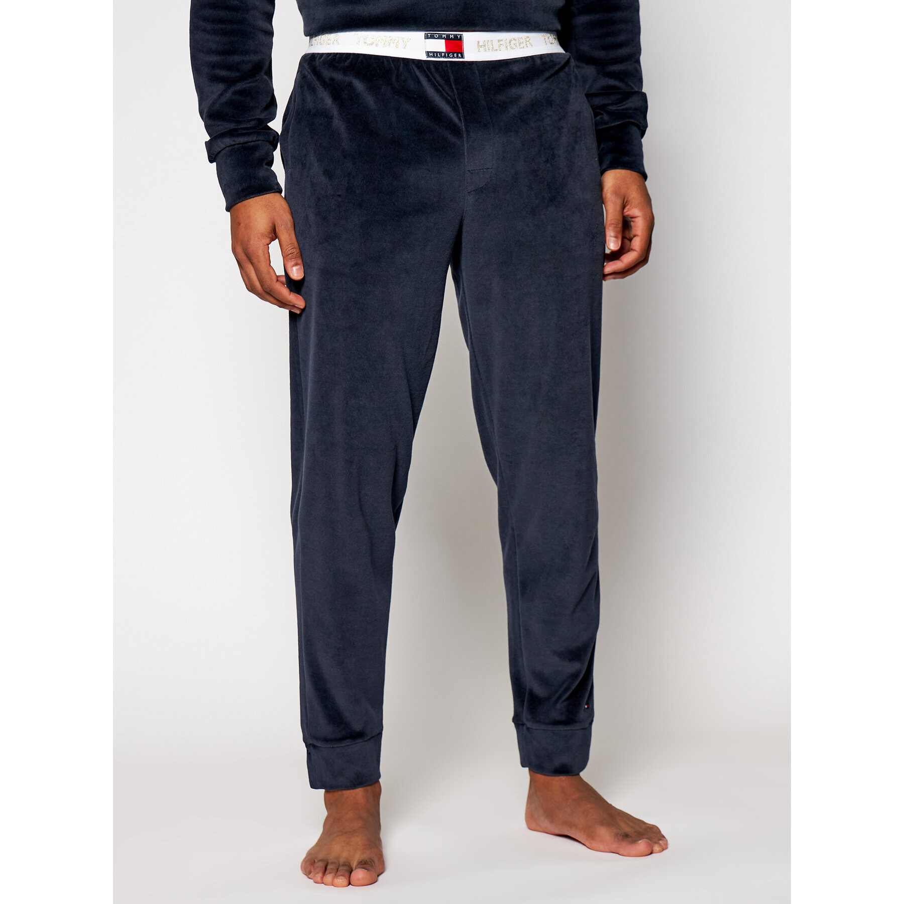 Tommy Hilfiger Pantaloni trening Track Velour UM0UM01936 Bleumarin - Pled.ro