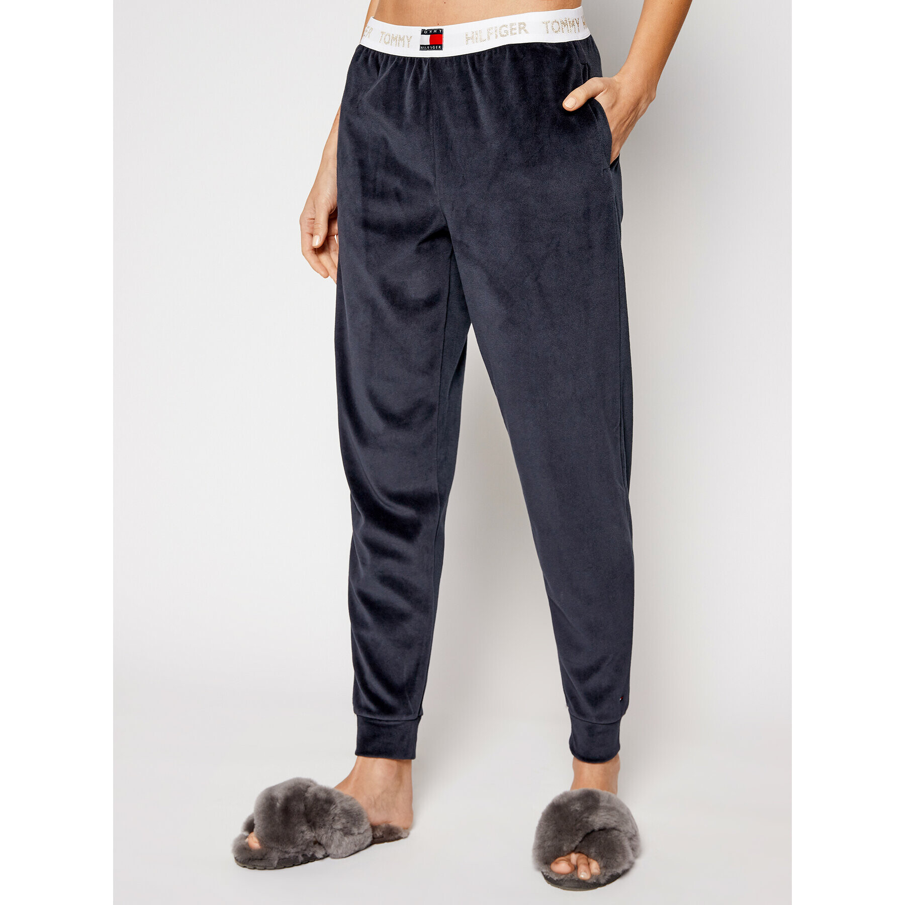 Tommy Hilfiger Pantaloni trening UW0UW02547 Bleumarin Regular Fit - Pled.ro