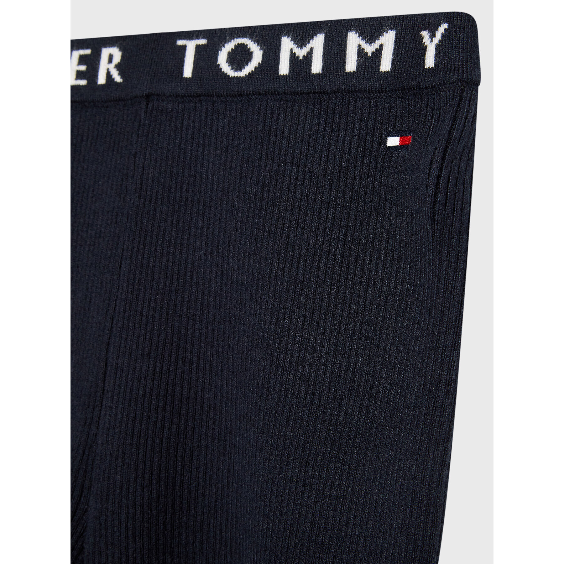 Tommy Hilfiger Pantaloni tricotați Branded KG0KG06801 Bleumarin Regular Fit - Pled.ro