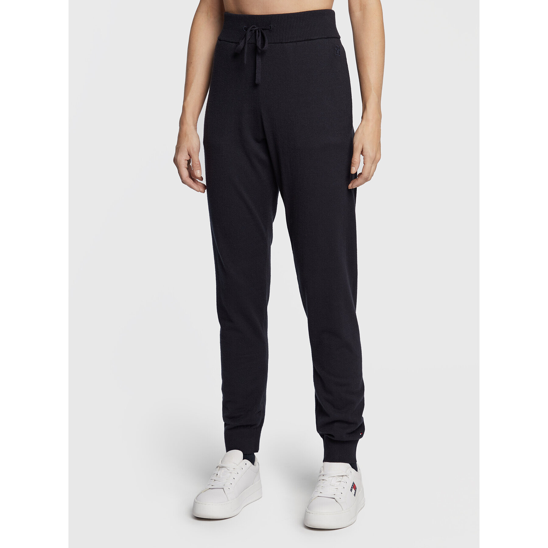 Tommy Hilfiger Pantaloni tricotați UW0UW03933 Bleumarin Regular Fit - Pled.ro