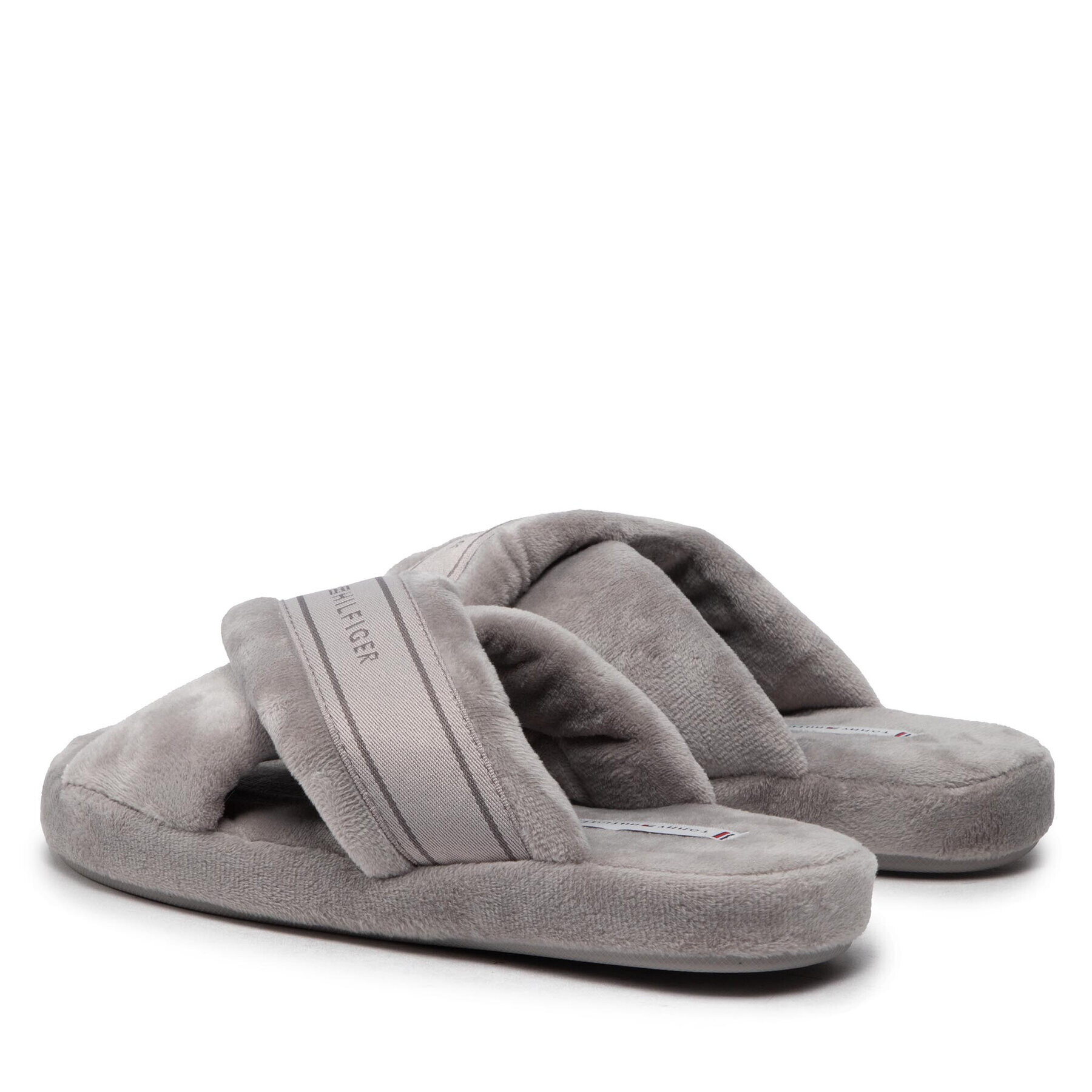 Tommy Hilfiger Papuci de casă Comfy Home Slippers With Straps FW0FW06587 Gri - Pled.ro