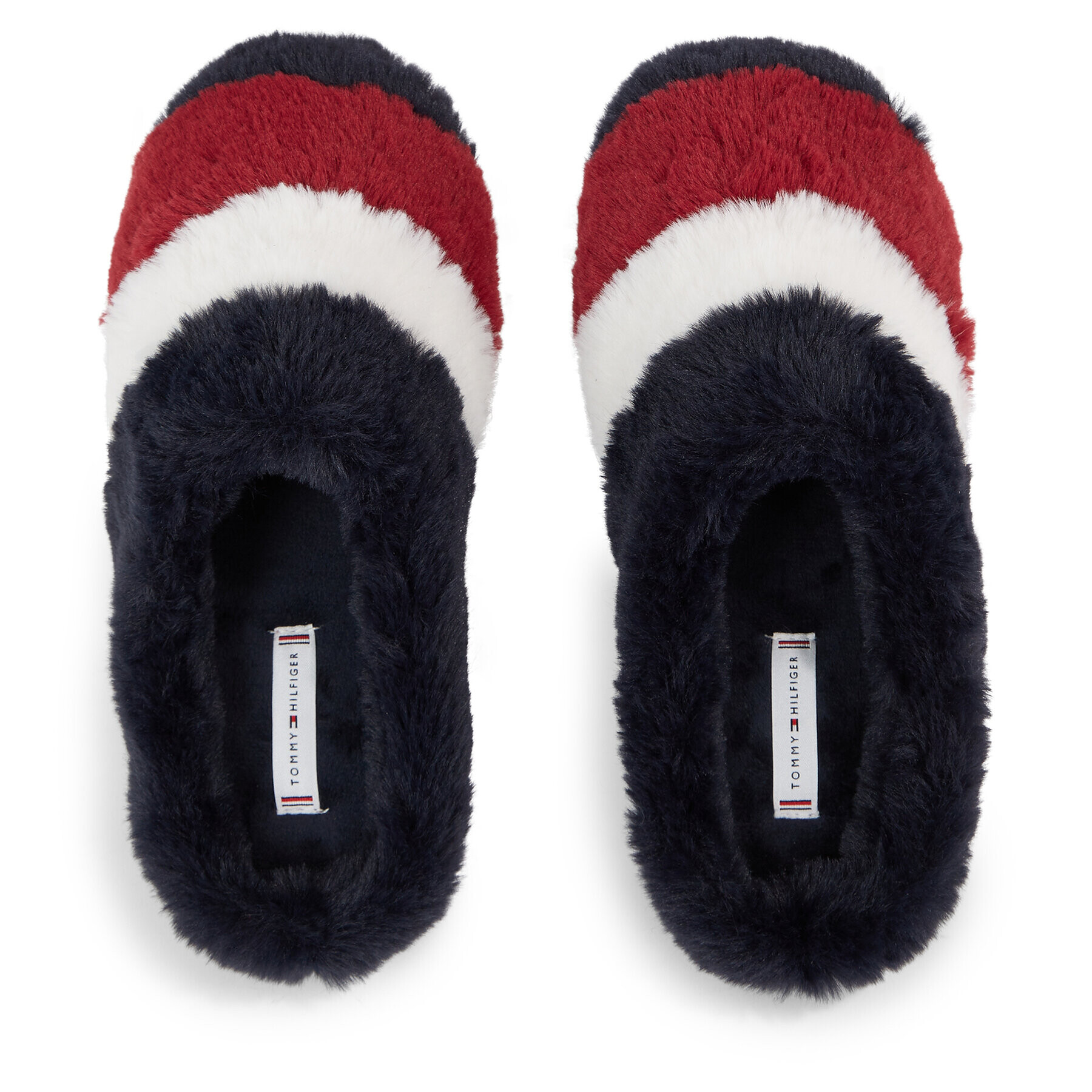 Tommy Hilfiger Papuci de casă Flag Fur Home Slipper FW0FW07432 Albastru - Pled.ro