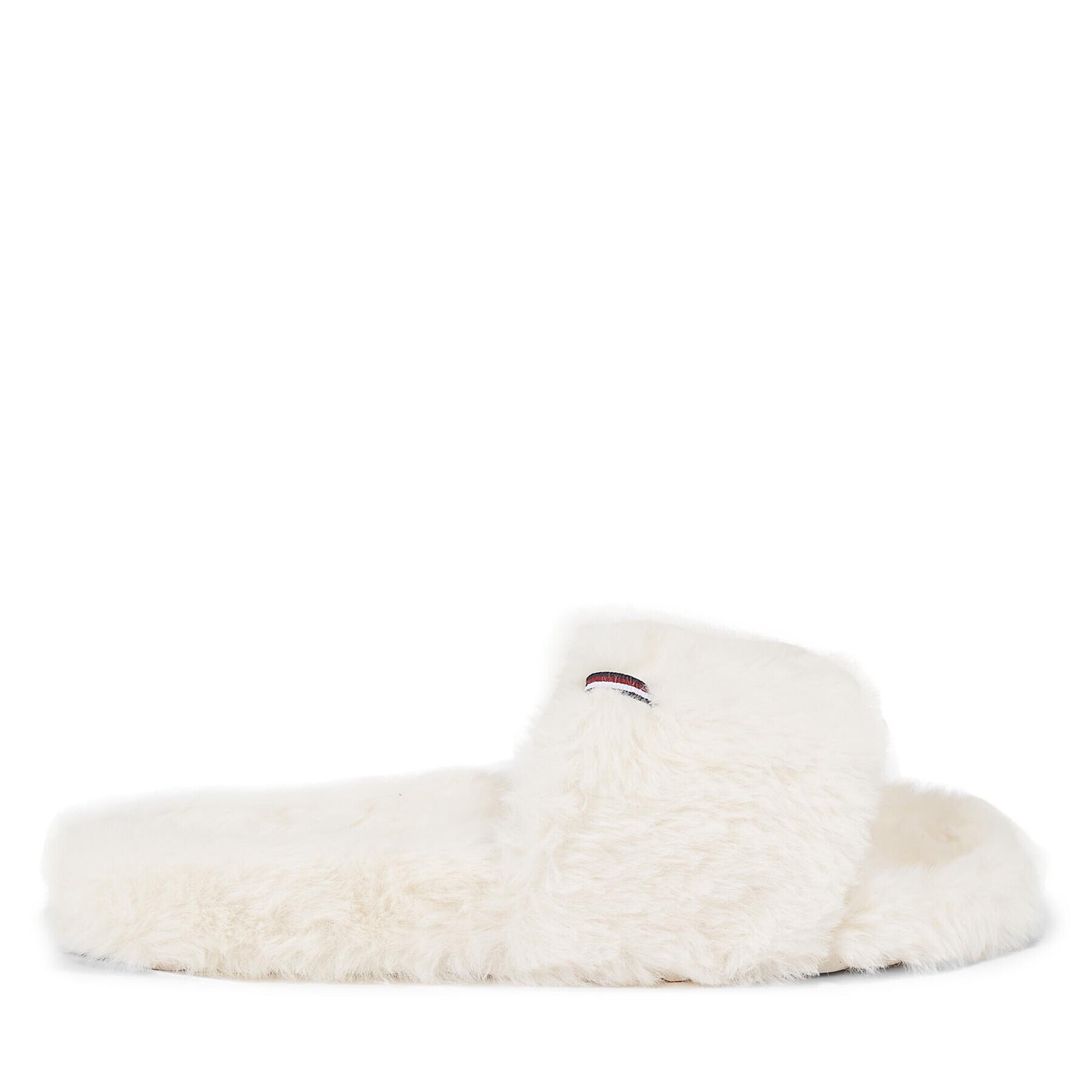 Tommy Hilfiger Papuci de casă Fur Home Slipper Slide FW0FW07663 Alb - Pled.ro