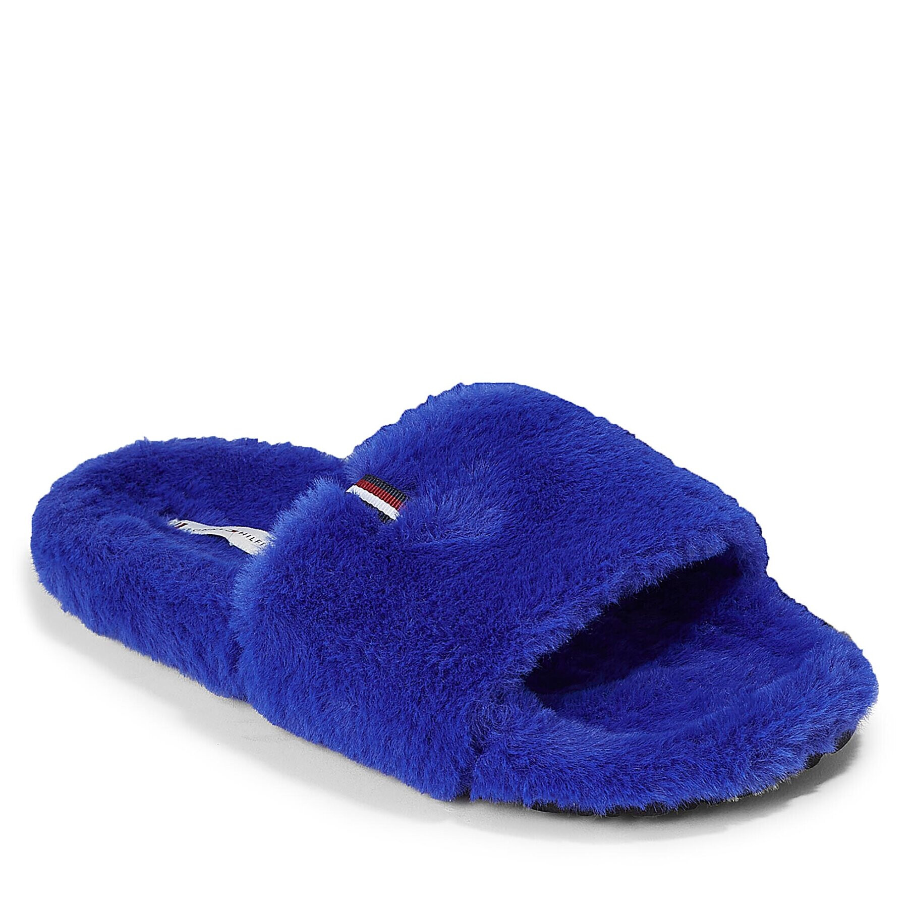 Tommy Hilfiger Papuci de casă Fur Home Slipper Slide FW0FW07663 Albastru - Pled.ro