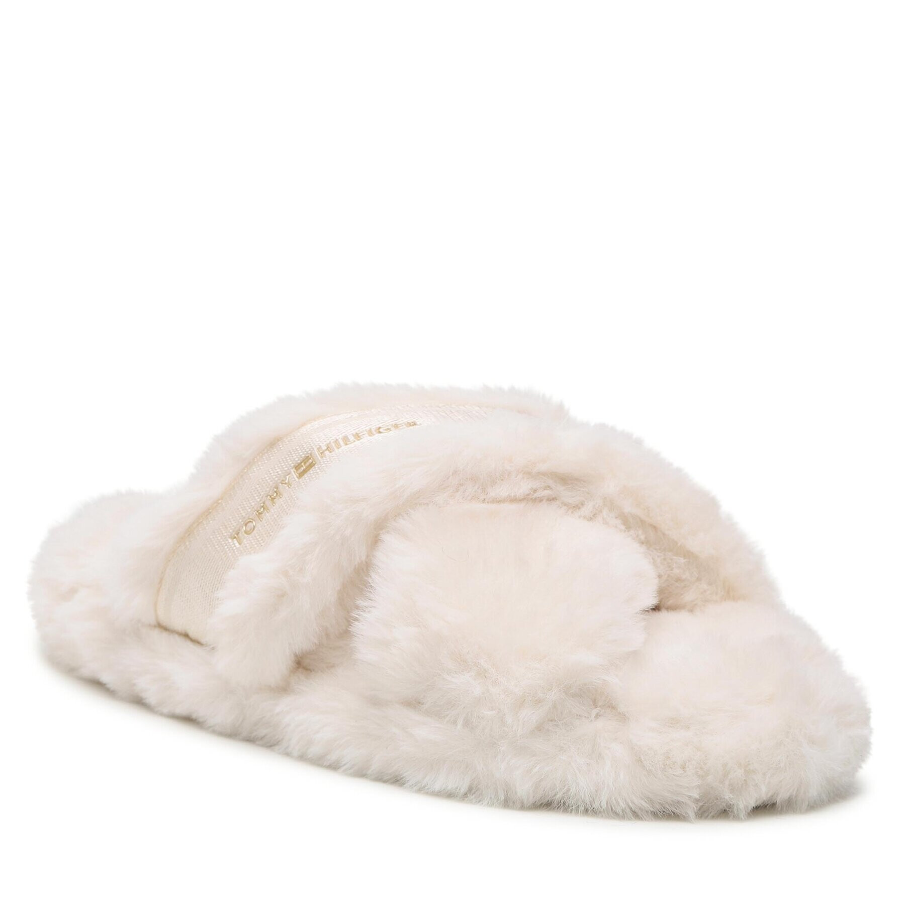 Tommy Hilfiger Papuci de casă Fur Home Slippers Wiht Straps FW0FW06889 Bej - Pled.ro