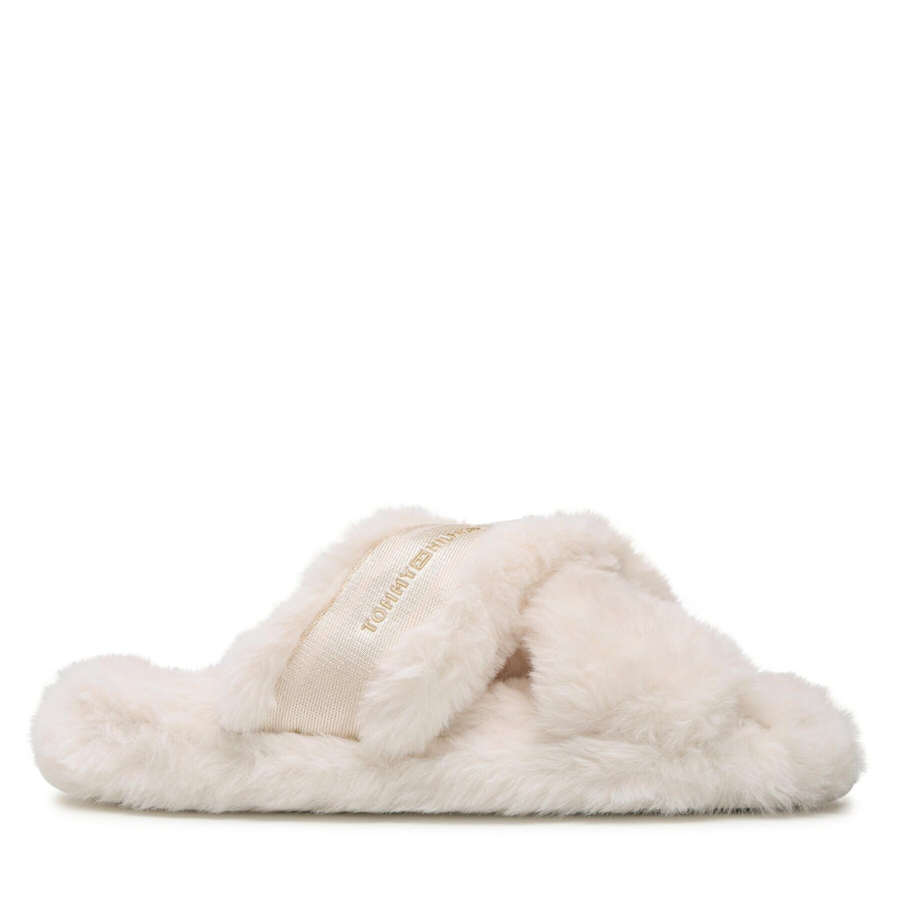 Tommy Hilfiger Papuci de casă Fur Home Slippers Wiht Straps FW0FW06889 Bej - Pled.ro