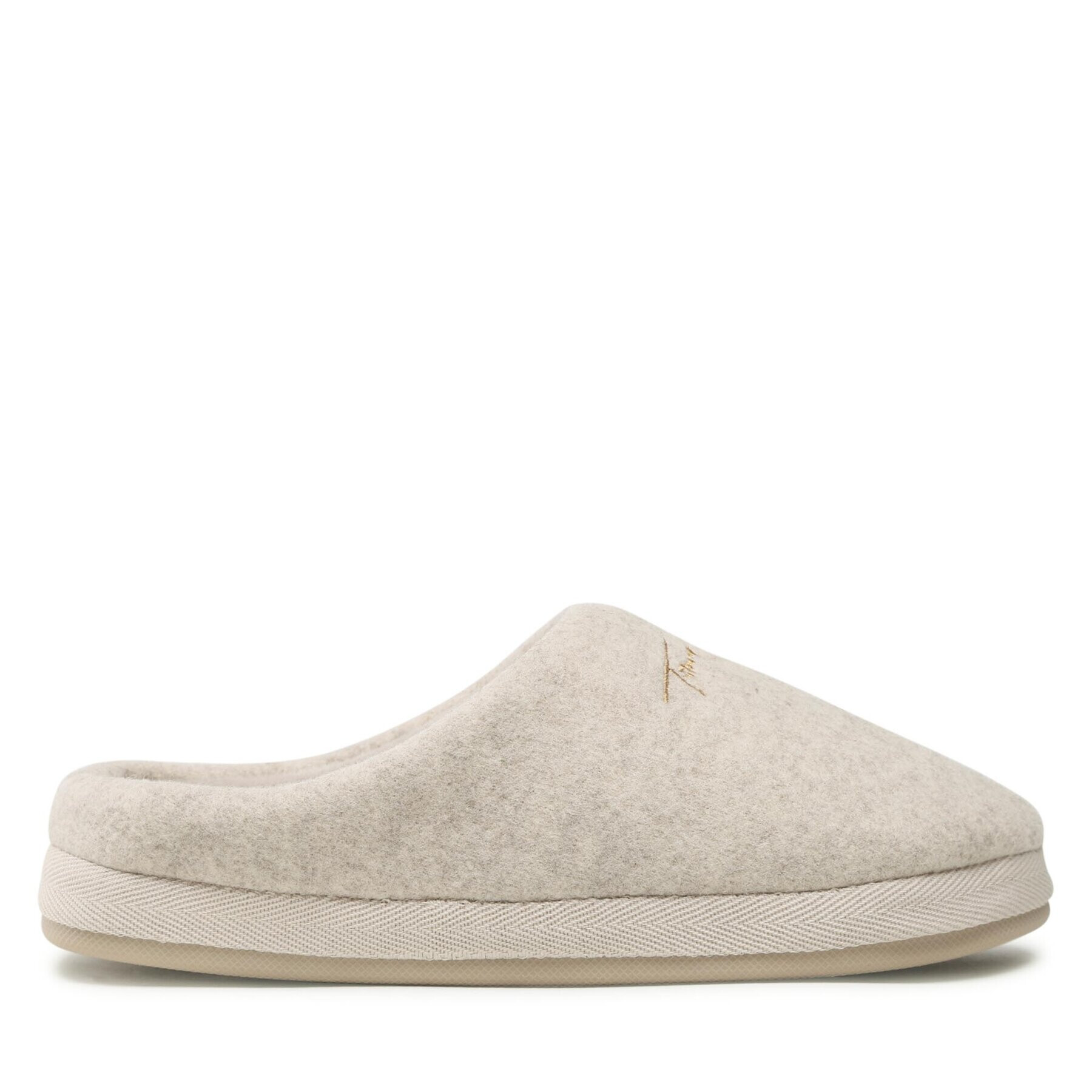 Tommy Hilfiger Papuci de casă Home Slipper Felt FW0FW06715 Bej - Pled.ro