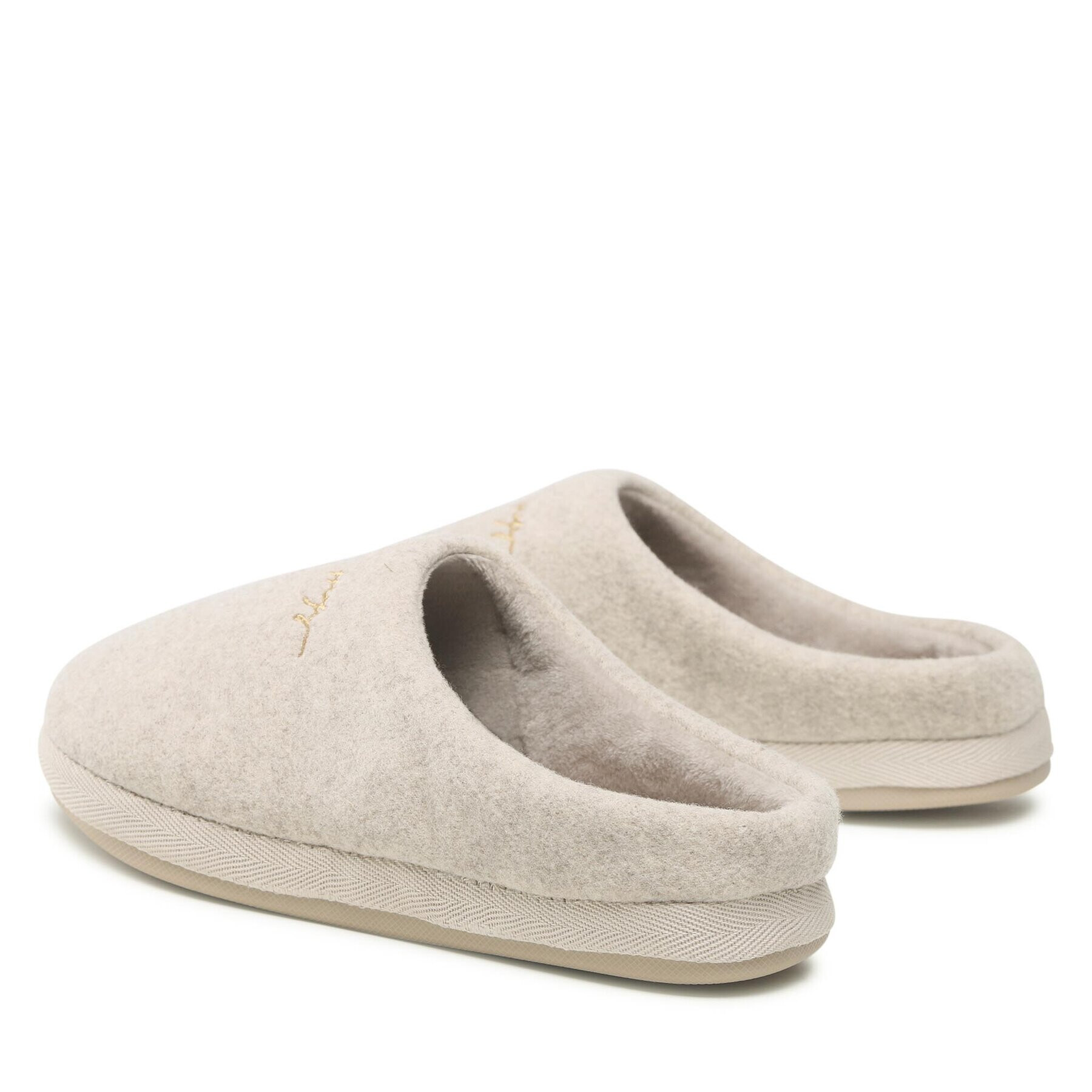 Tommy Hilfiger Papuci de casă Home Slipper Felt FW0FW06715 Bej - Pled.ro